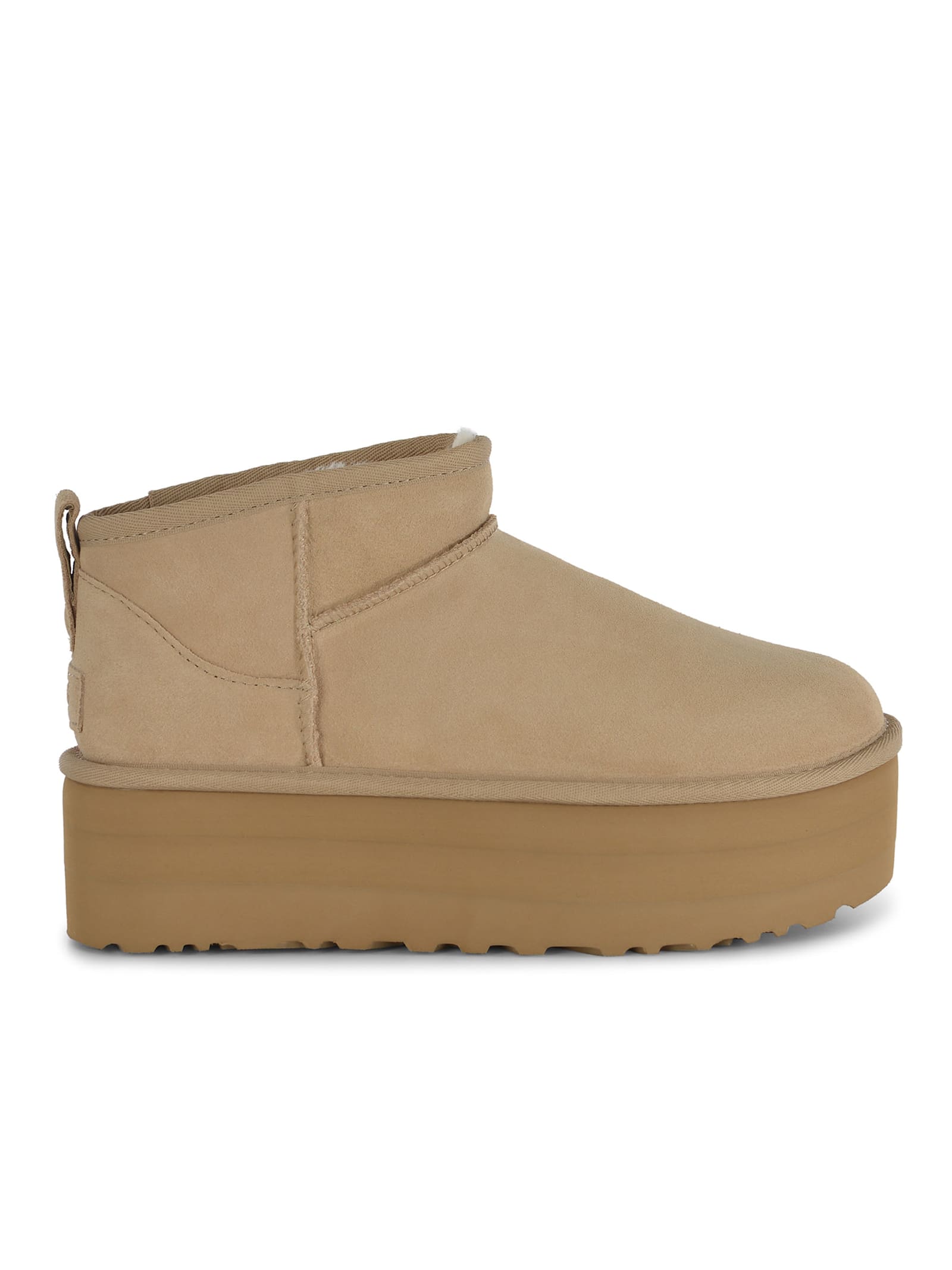 Boots Ugg classic Ultra Mini Con Plateau Made Of Suede