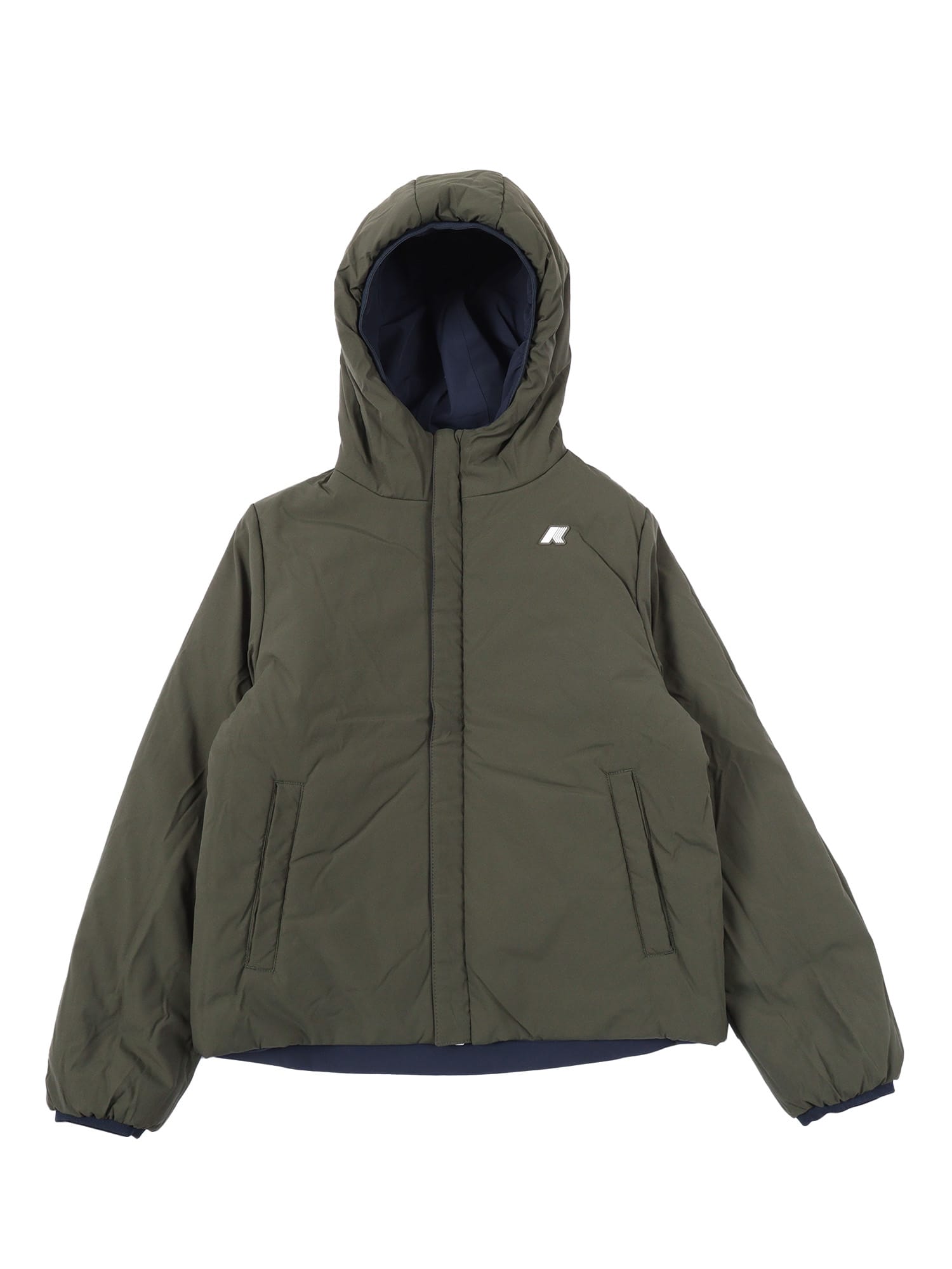 K-way P. Jake Plus.2 Double Down Jacket In Blue