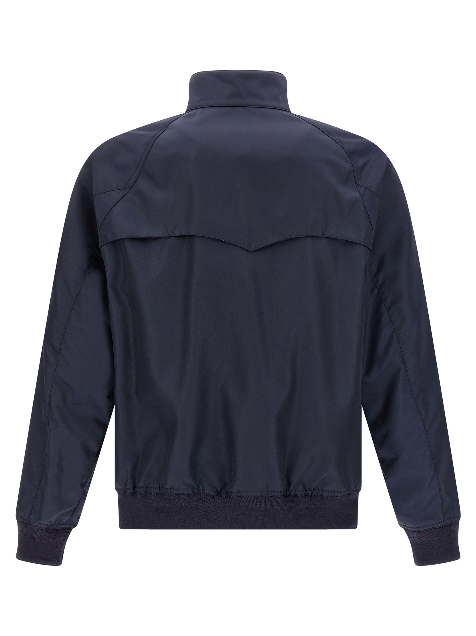 Valentino High Collar Bomber Jacket With Side Pockets In Blue