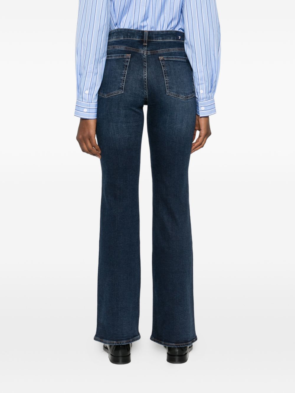 7 For All Mankind The Leggy Bootcut Denim Jeans In Blue