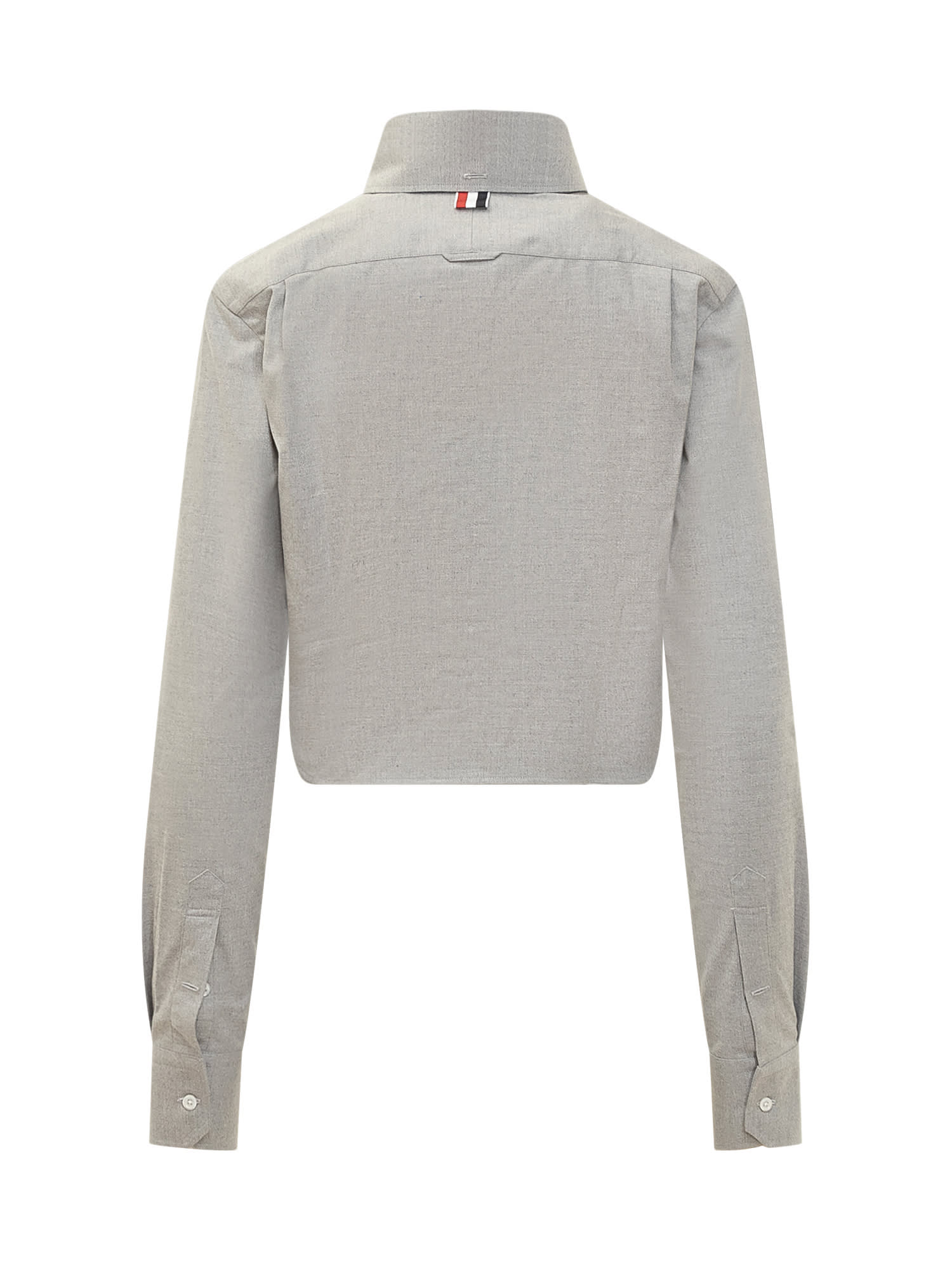 Shop Thom Browne Shirt With Rwb Logo In Med Grey