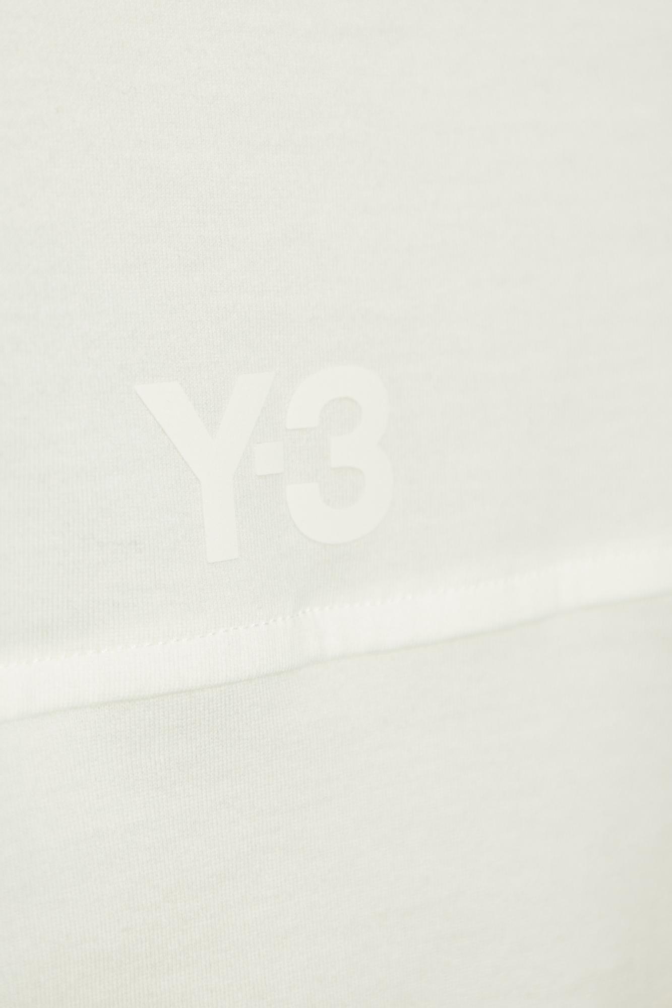 Y-3 Adidas Y 3 White Crew Neck T Shirt With Logo