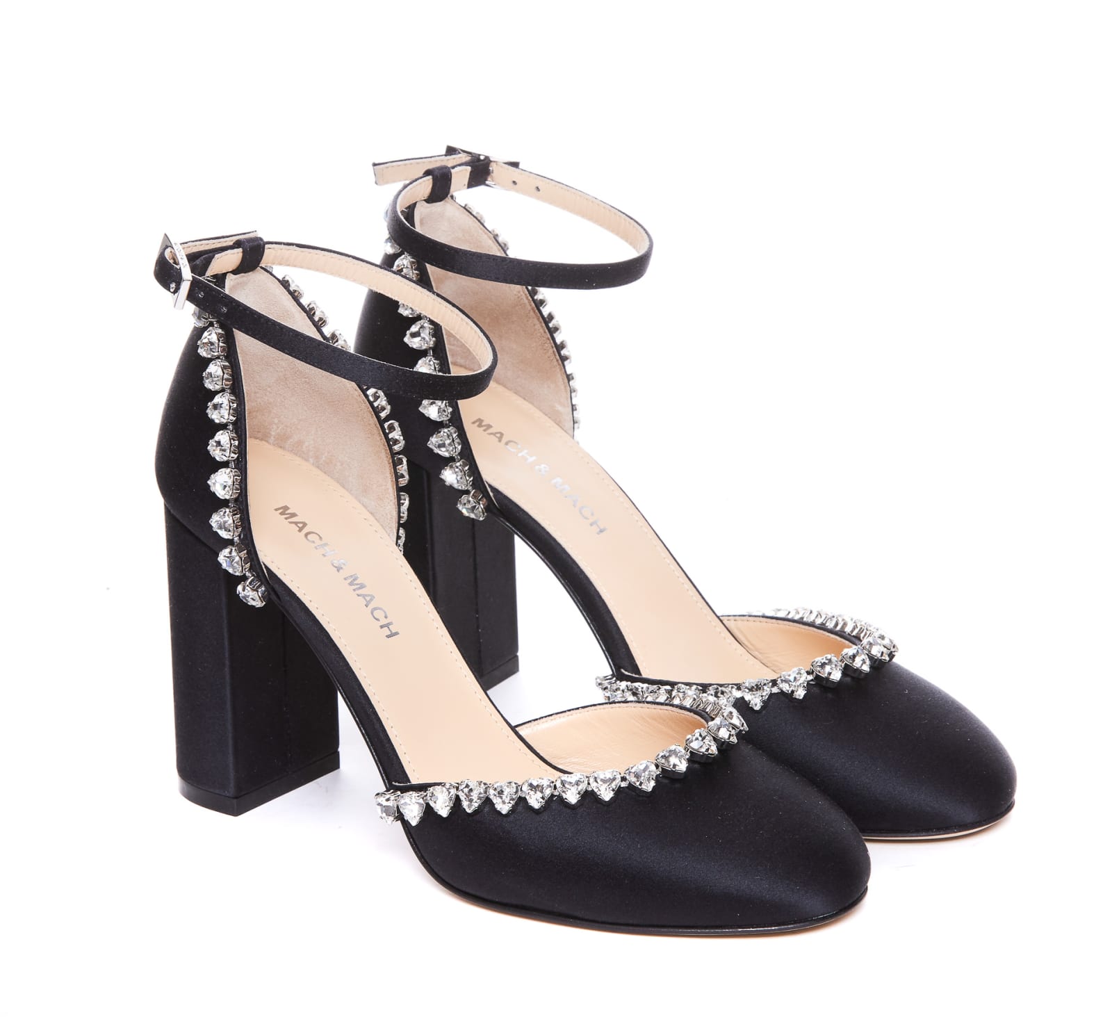 Shop Mach &amp; Mach Audrey Crystal Pumps In Black