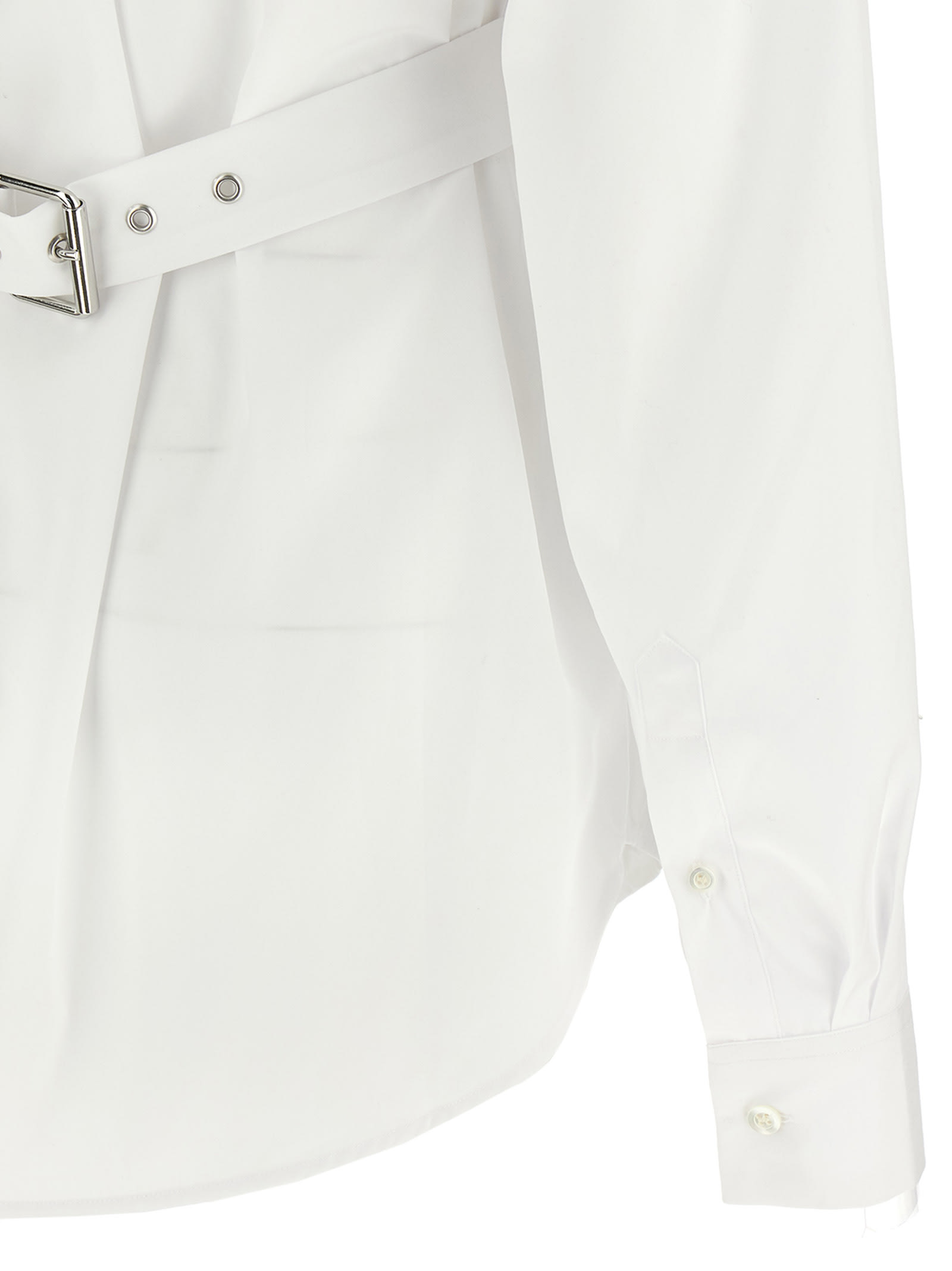 Dries Van Noten 'cenny' Shirt With Long Sleeves And Pointed Collar In White