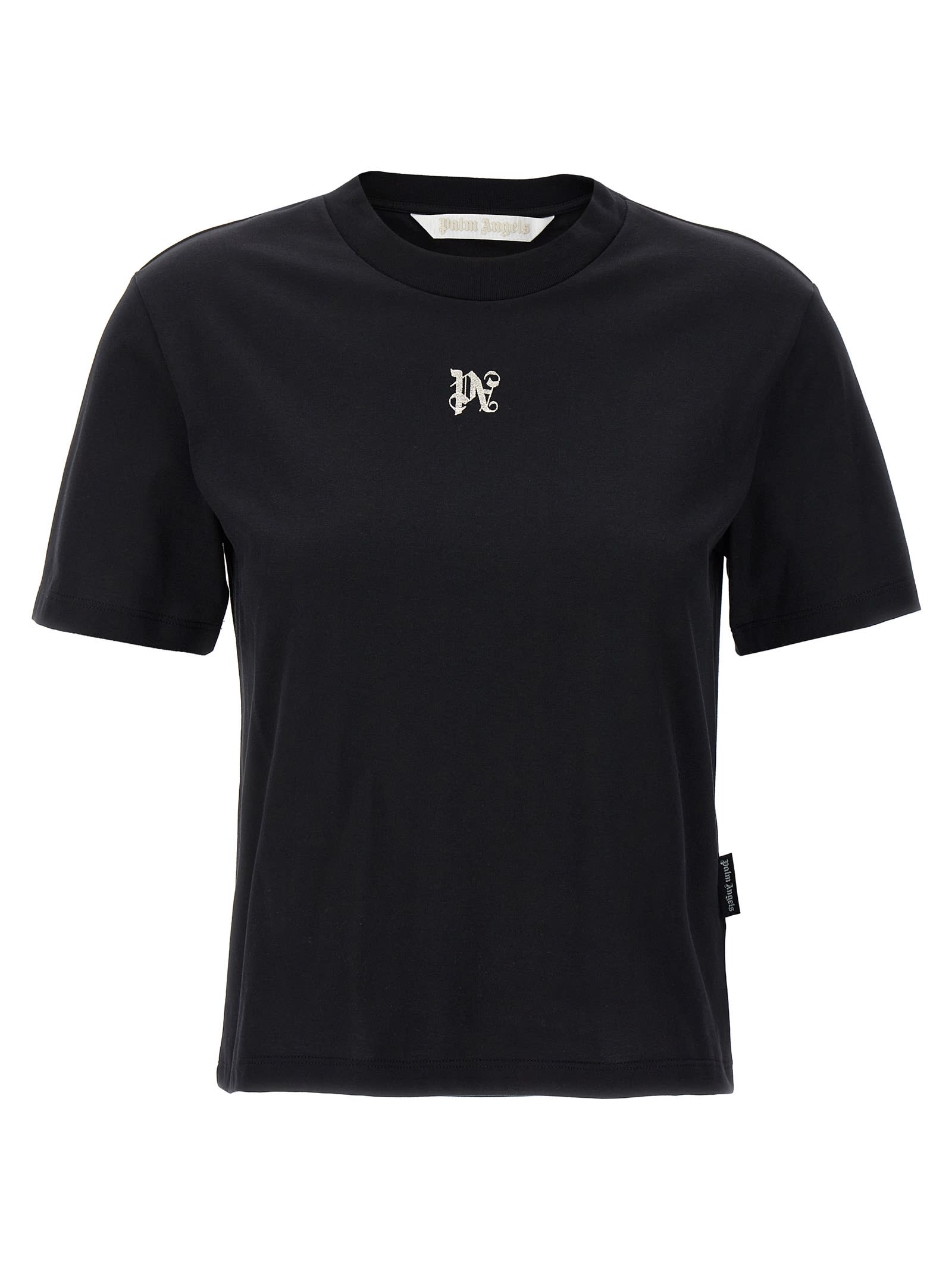 Shop Palm Angels Monogram T-shirt In Black Off