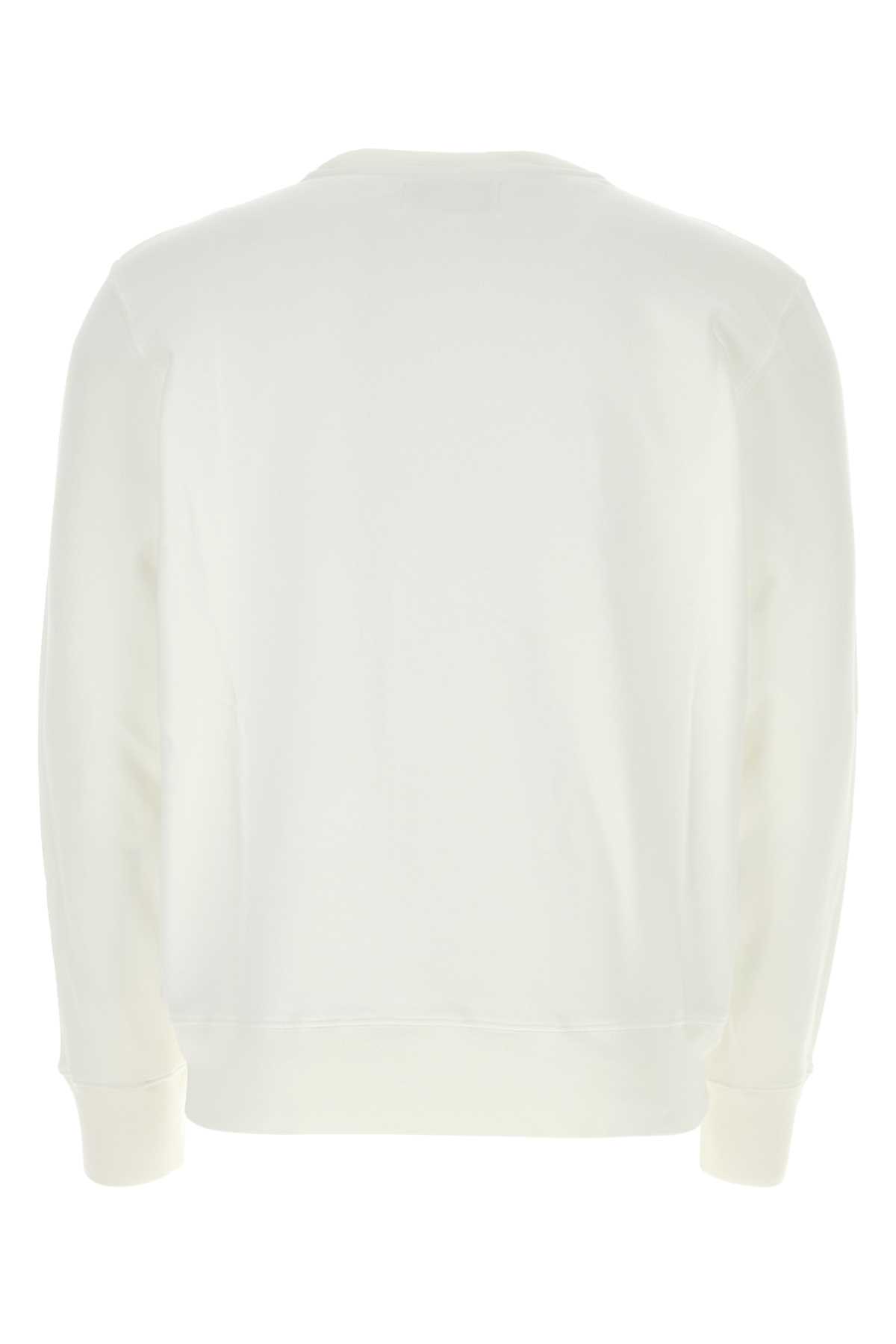 Shop Autry White Cotton Sweatshirt In 507w