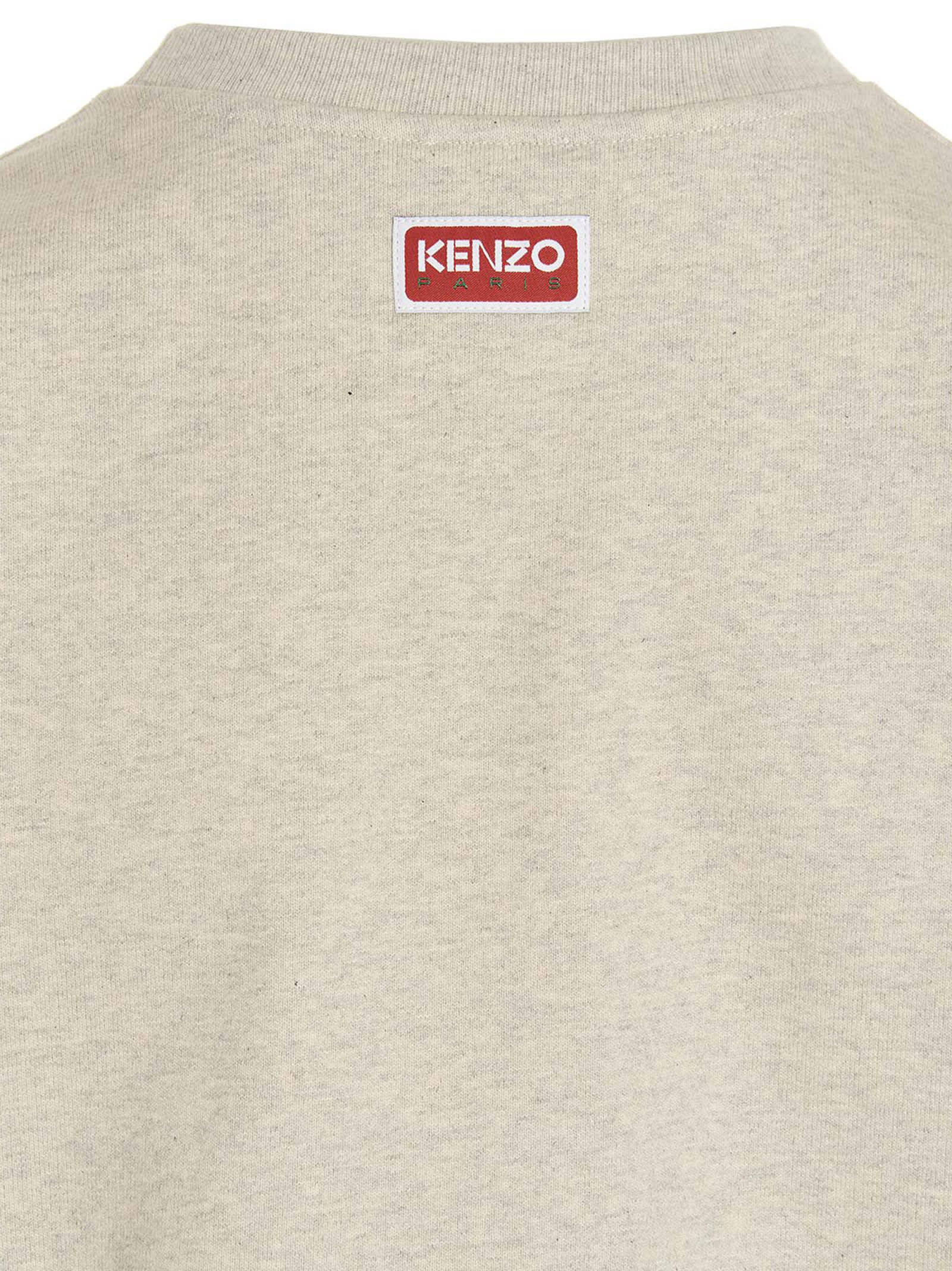 Shop Kenzo Paris Sweatshirt In Pale Grey