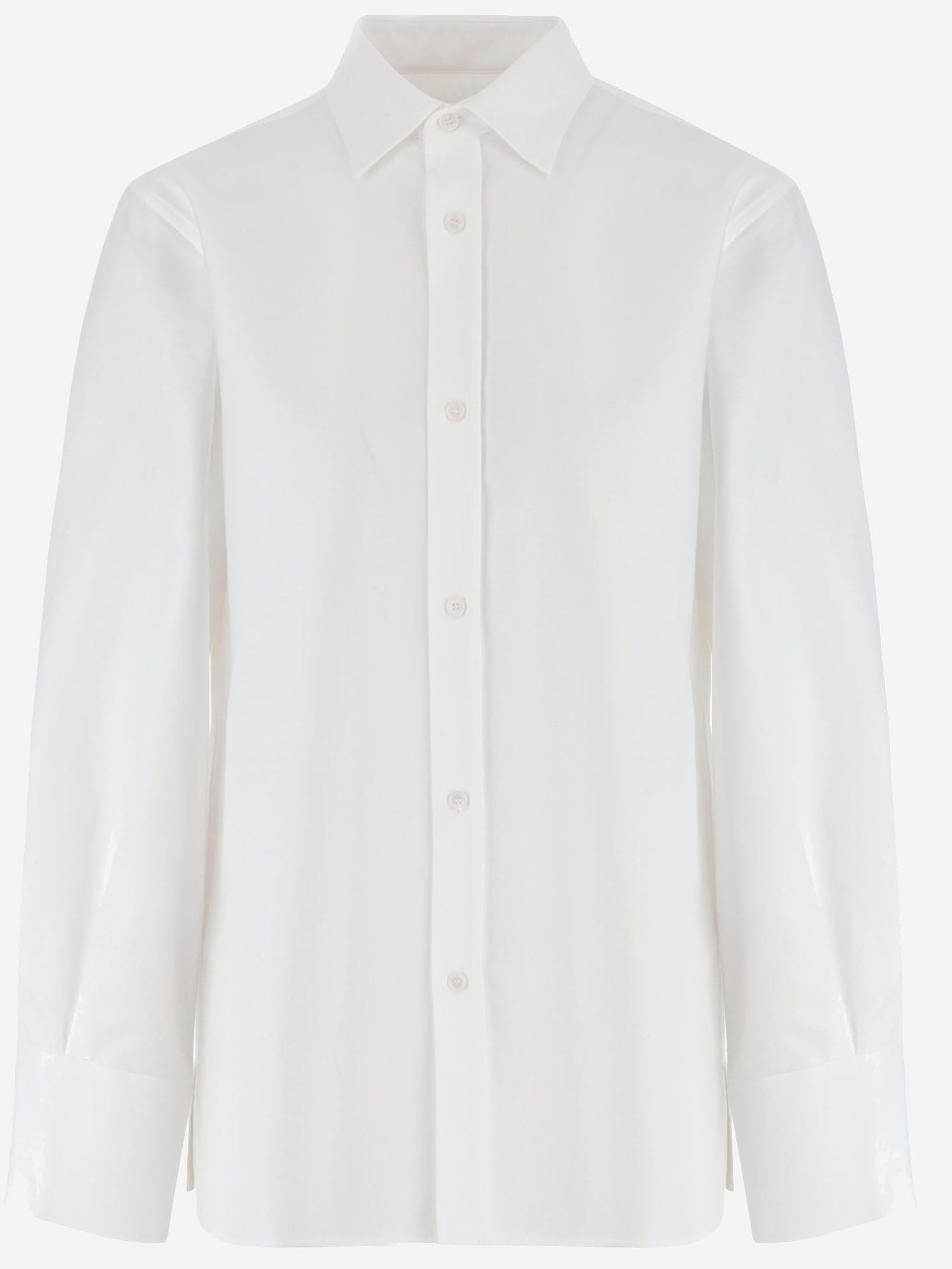 Darkpark Long-sleeve Button-down Shirt In White