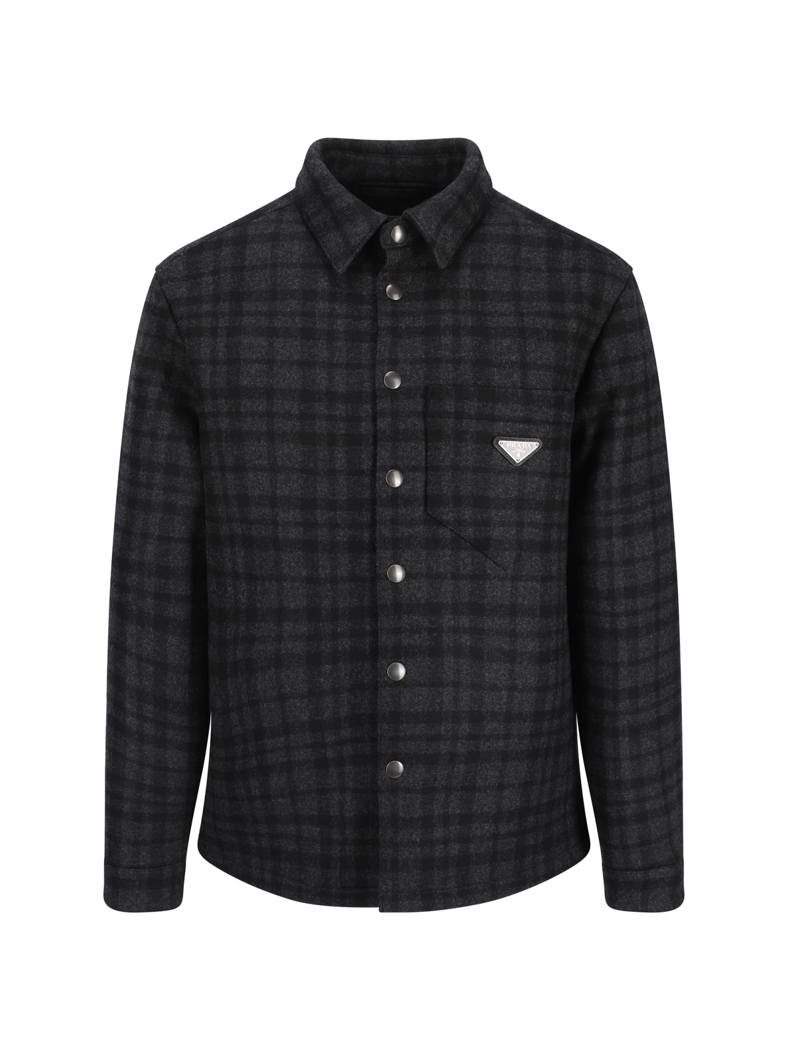 Shop Prada Shirt In Antracite