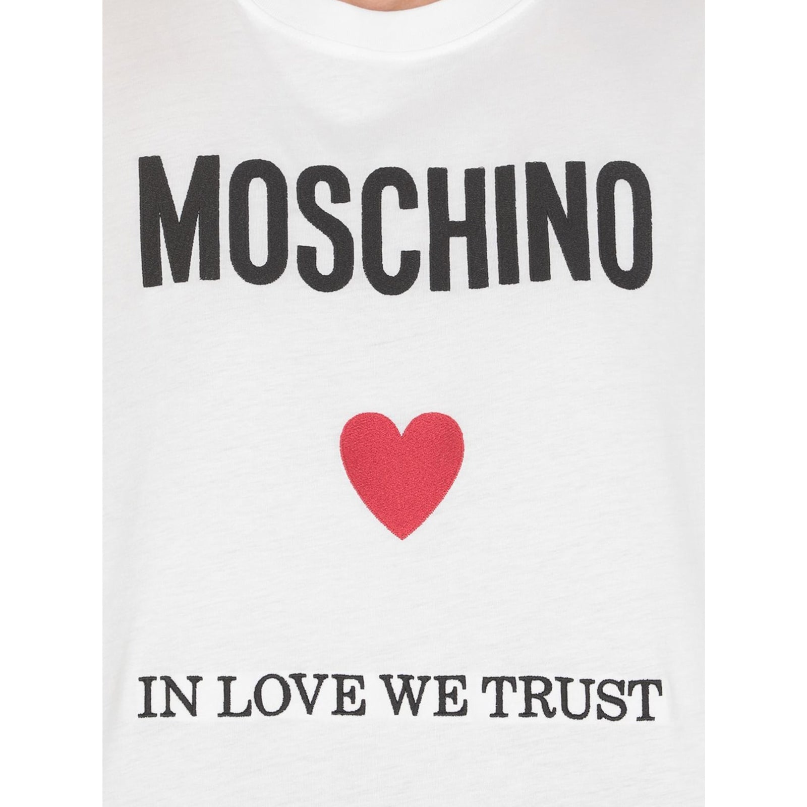 Shop Moschino Couture In Love We Trust T-shirt In White