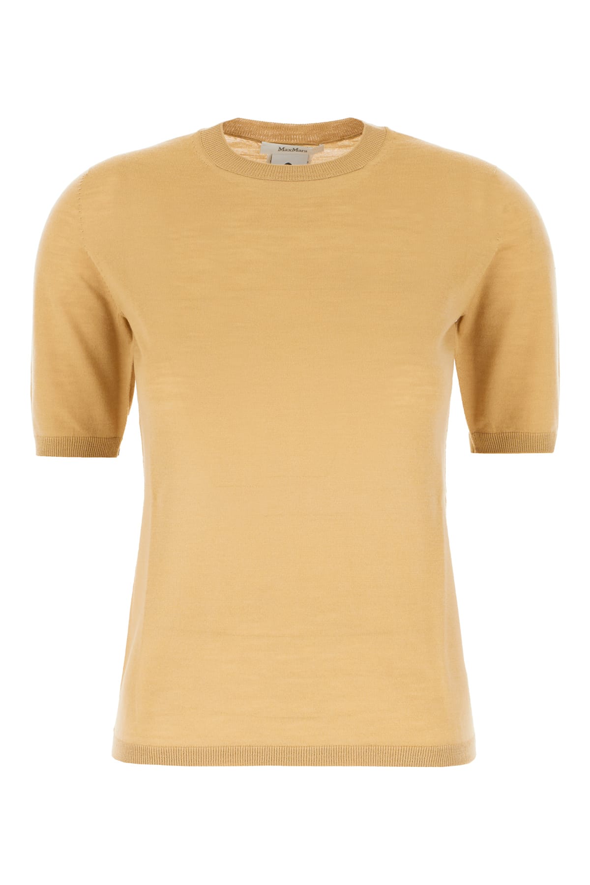Max Mara Camel Wool Sweater In Yellow