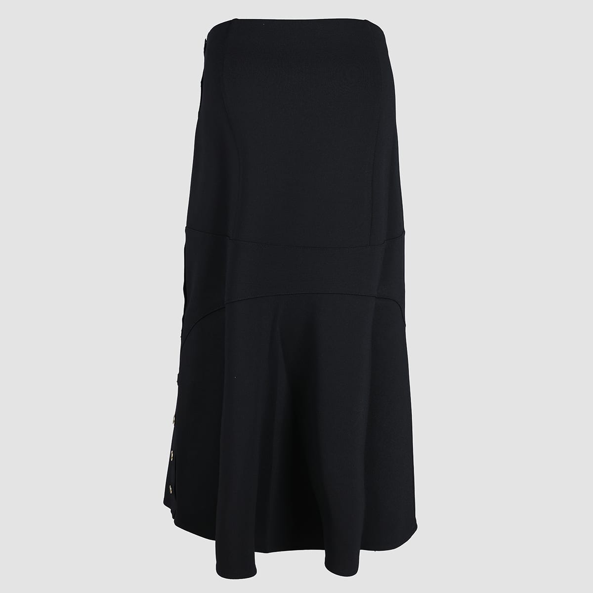 Givenchy Asymmetric Midi Skirt In Black