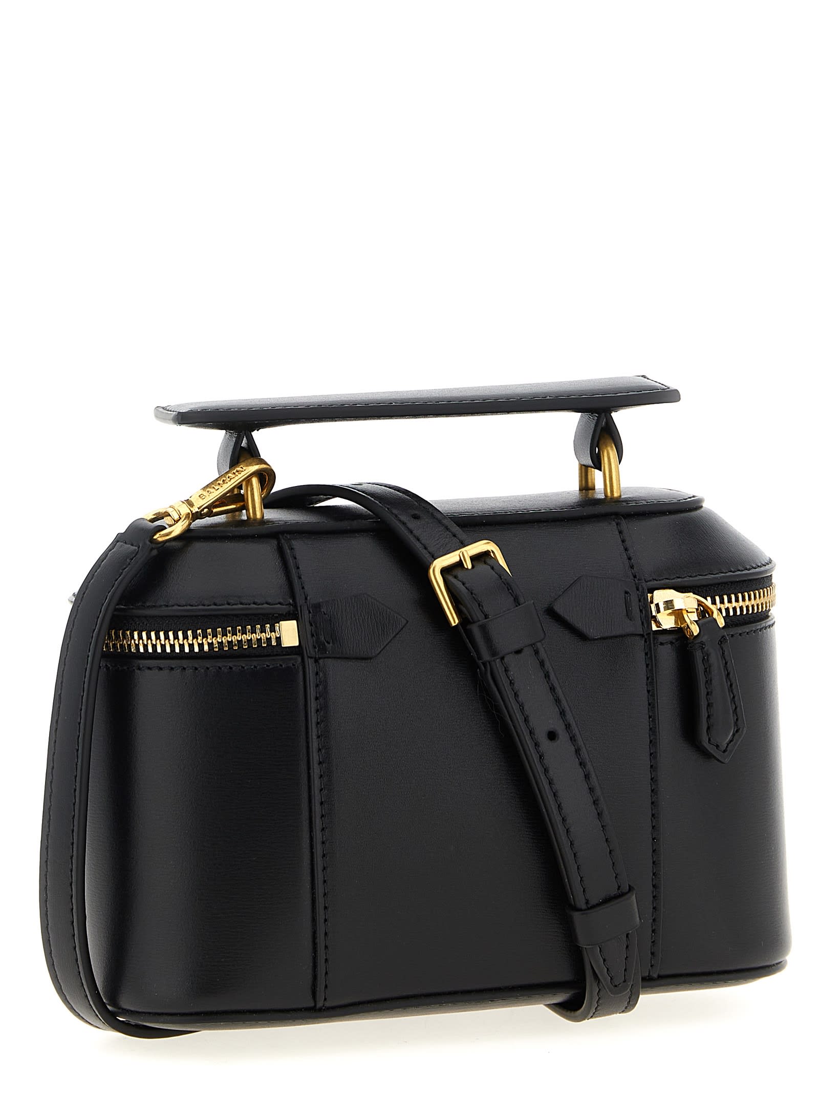 Balmain B-buzz Vanity Handbag In Black