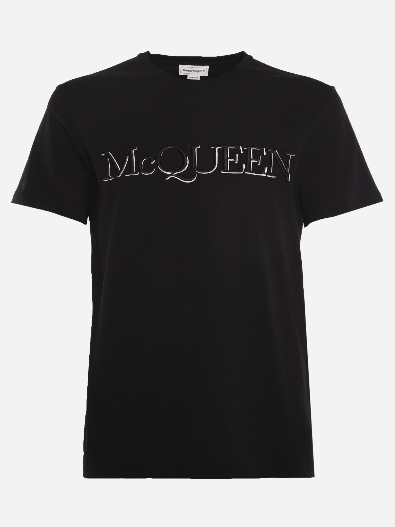 Alexander McQueen Cotton Jersey T-shirt With Logo Embroidery