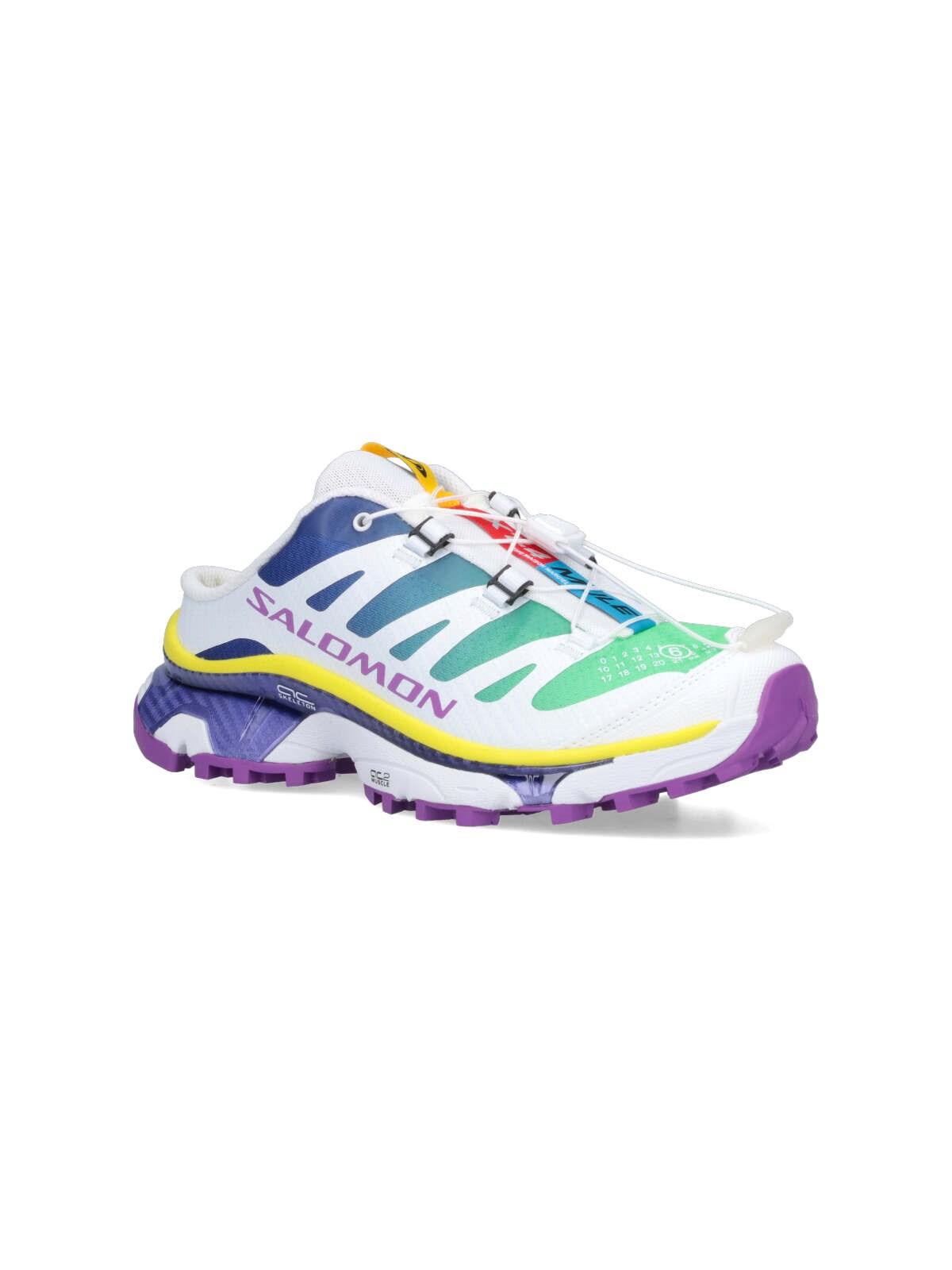 Shop Mm6 Maison Margiela X Salomon Xt-4 Mule Sneakers In Spectrum Blue/white/spring Bouquet