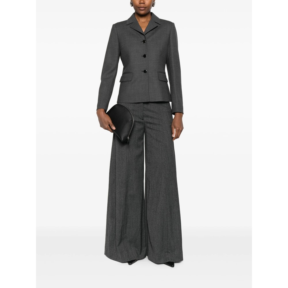 Tagliatore Tailored Gray Jacket With Notched Collar In Gray