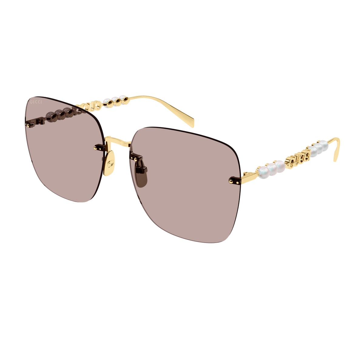 Gucci Gg1923sa Linea Name Of Brand 004 Gold Pink Sunglasses In Gold