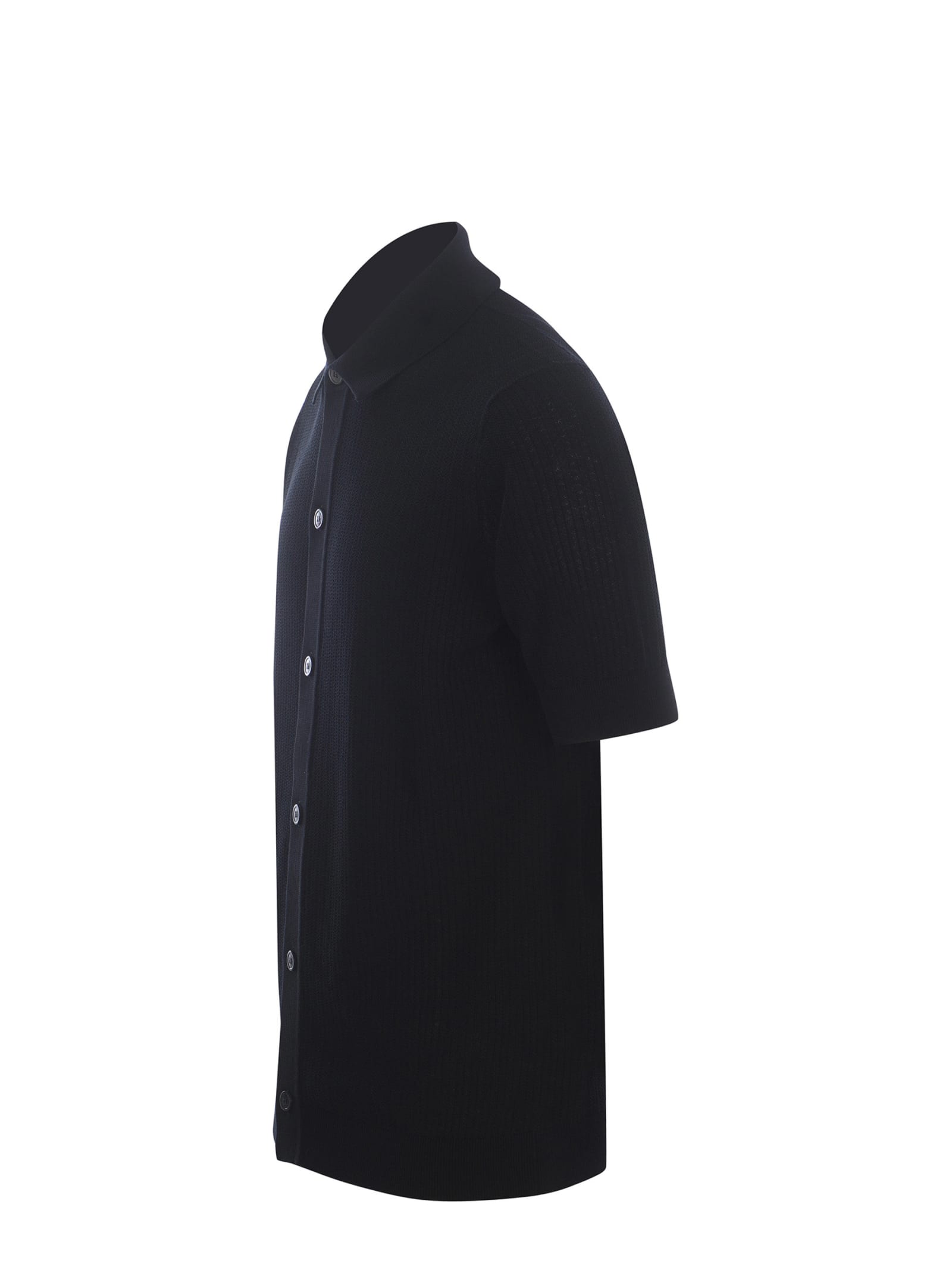 Shop Filippo De Laurentiis Shirt Filippo De Laurentis Made Of White Cotton. In Black