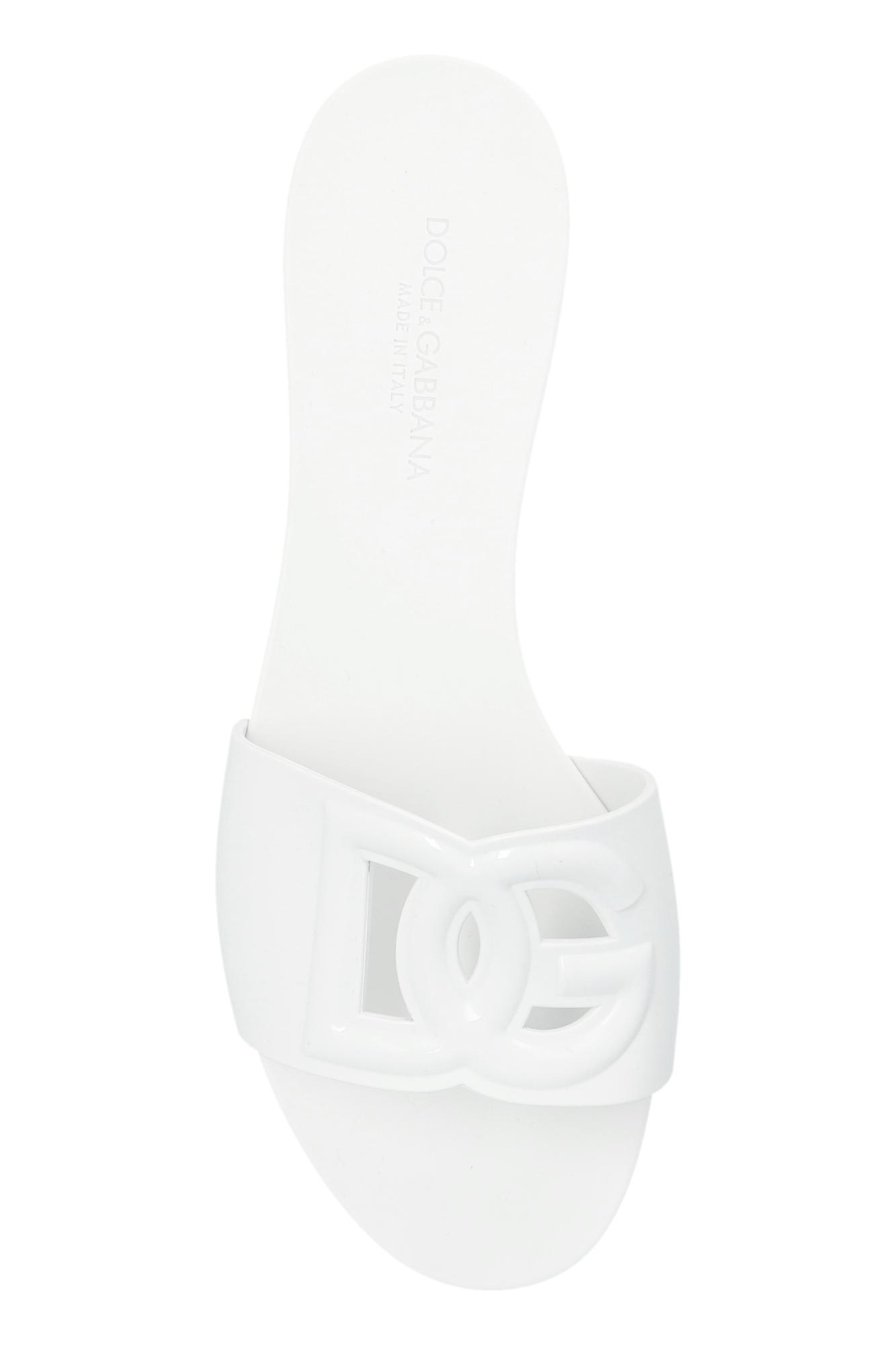 Dolce & Gabbana Women Dg Logo Beach Slides In White