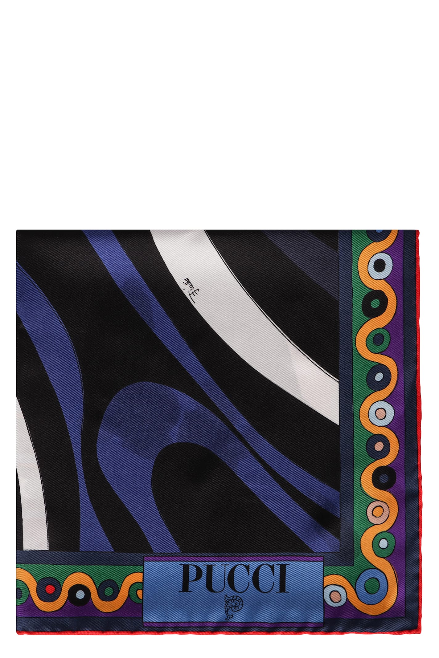 Shop Pucci Printed Silk Scarf In Multicolor