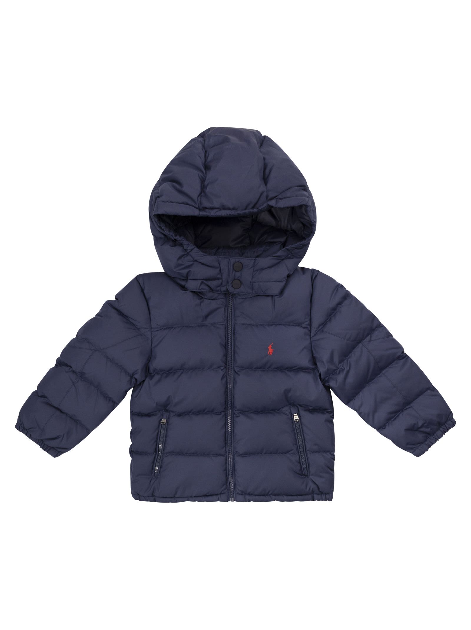 Polo Ralph Lauren Kids' Down Jacket With Ripstop Hood In Blue