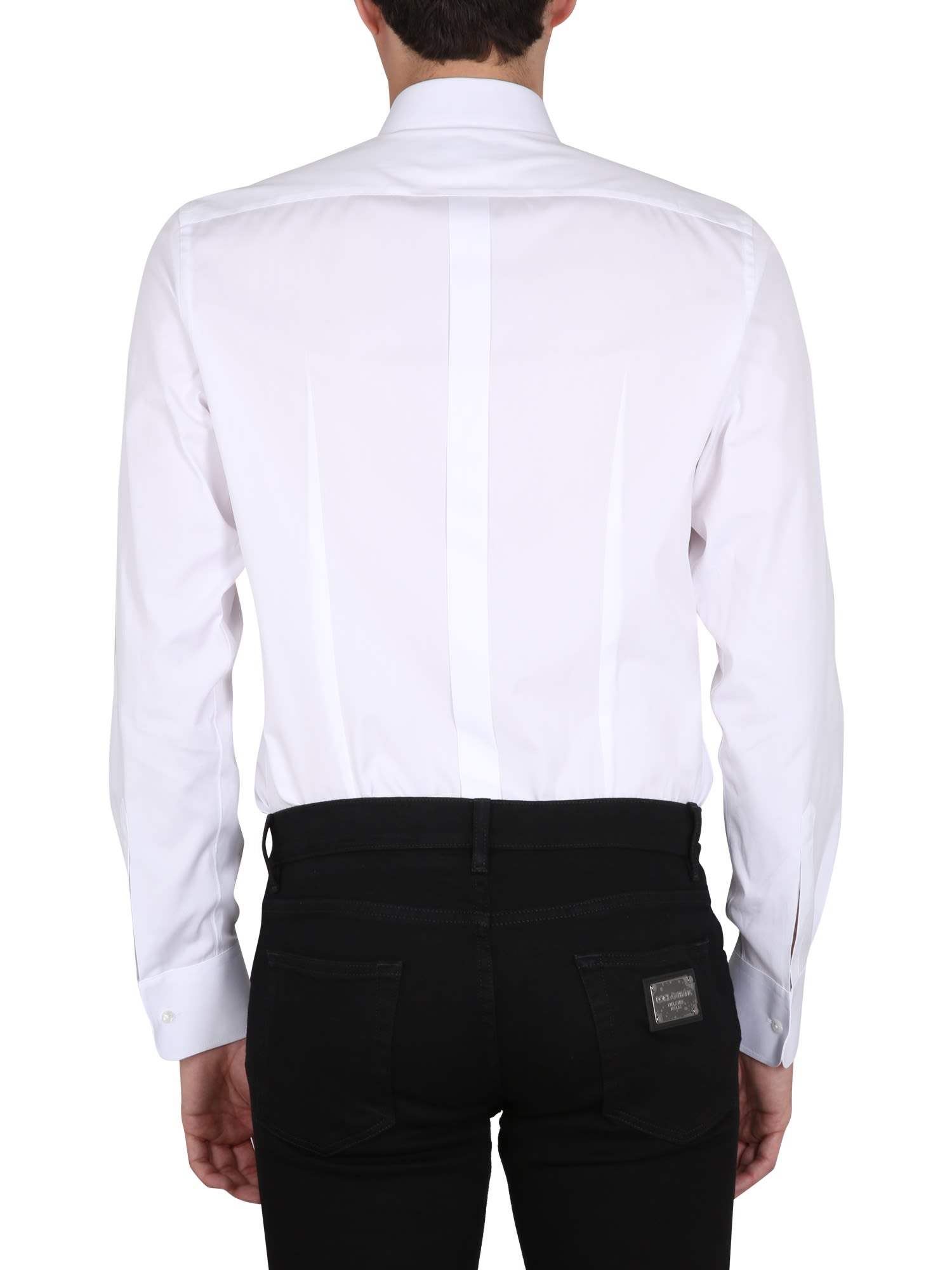 Shop Dolce & Gabbana Tuxedo Shirt In White