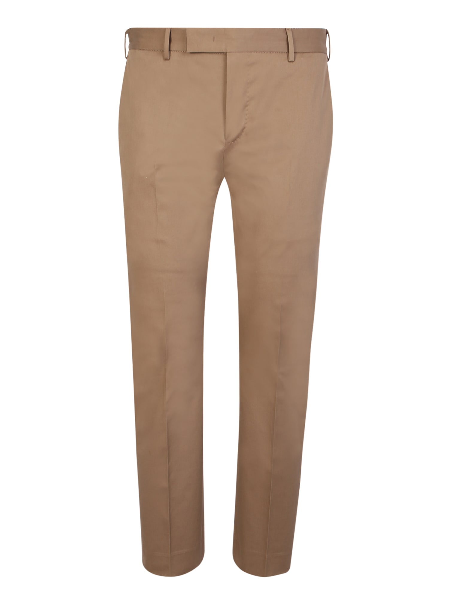 PT01 COTTON DARK BEIGE TROUSERS