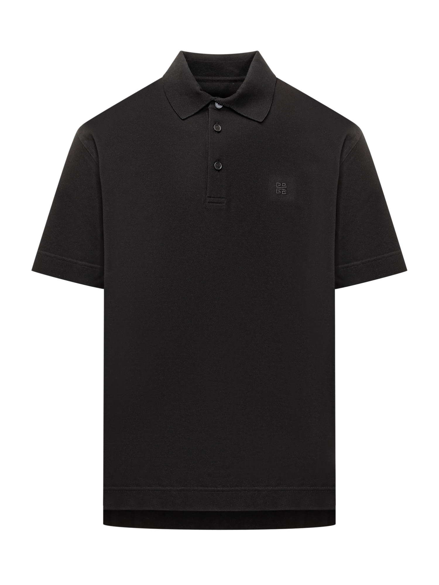 Shop Givenchy Polo With 4g Logo In Black