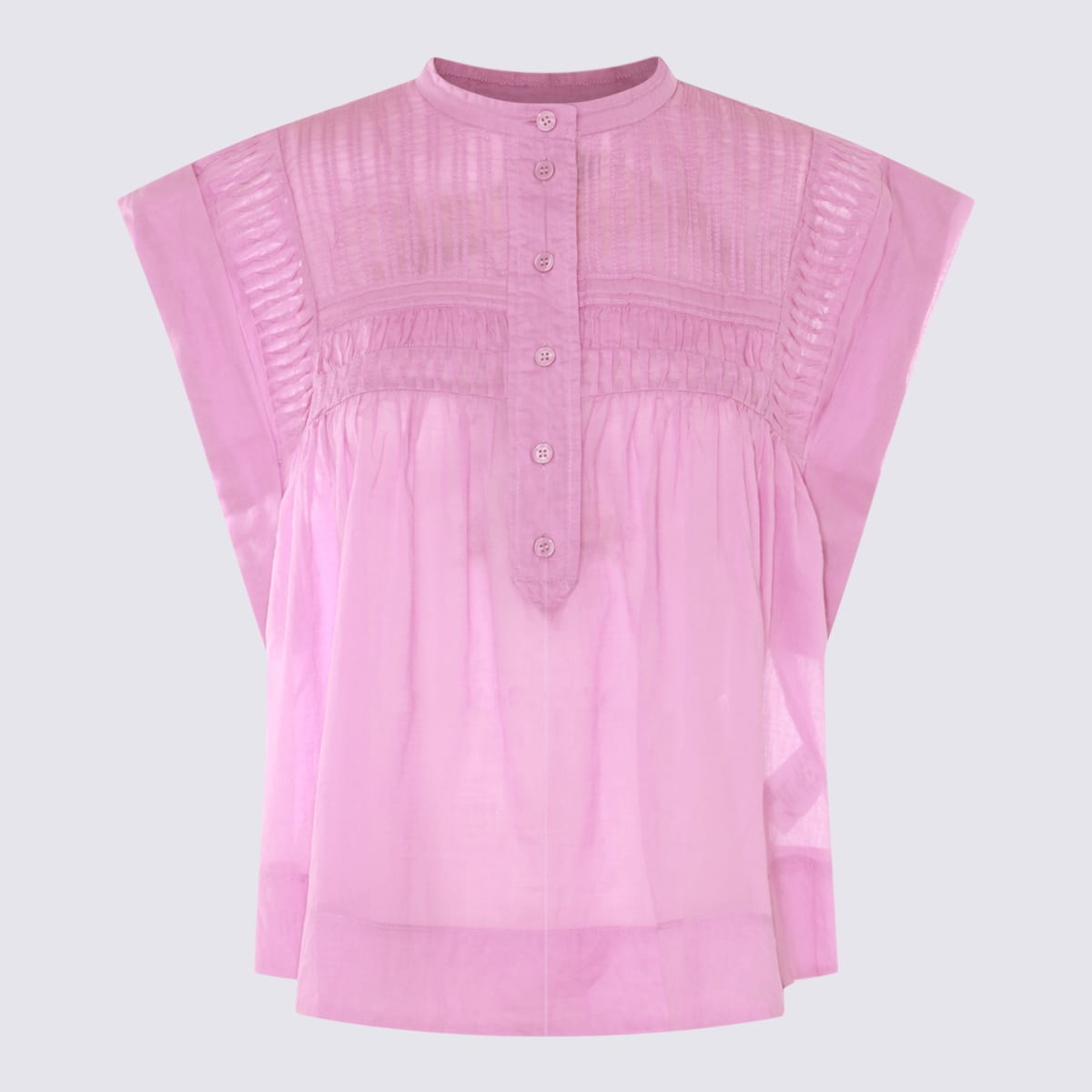 Marant Etoile Pink Cotton Shirt In Mauve