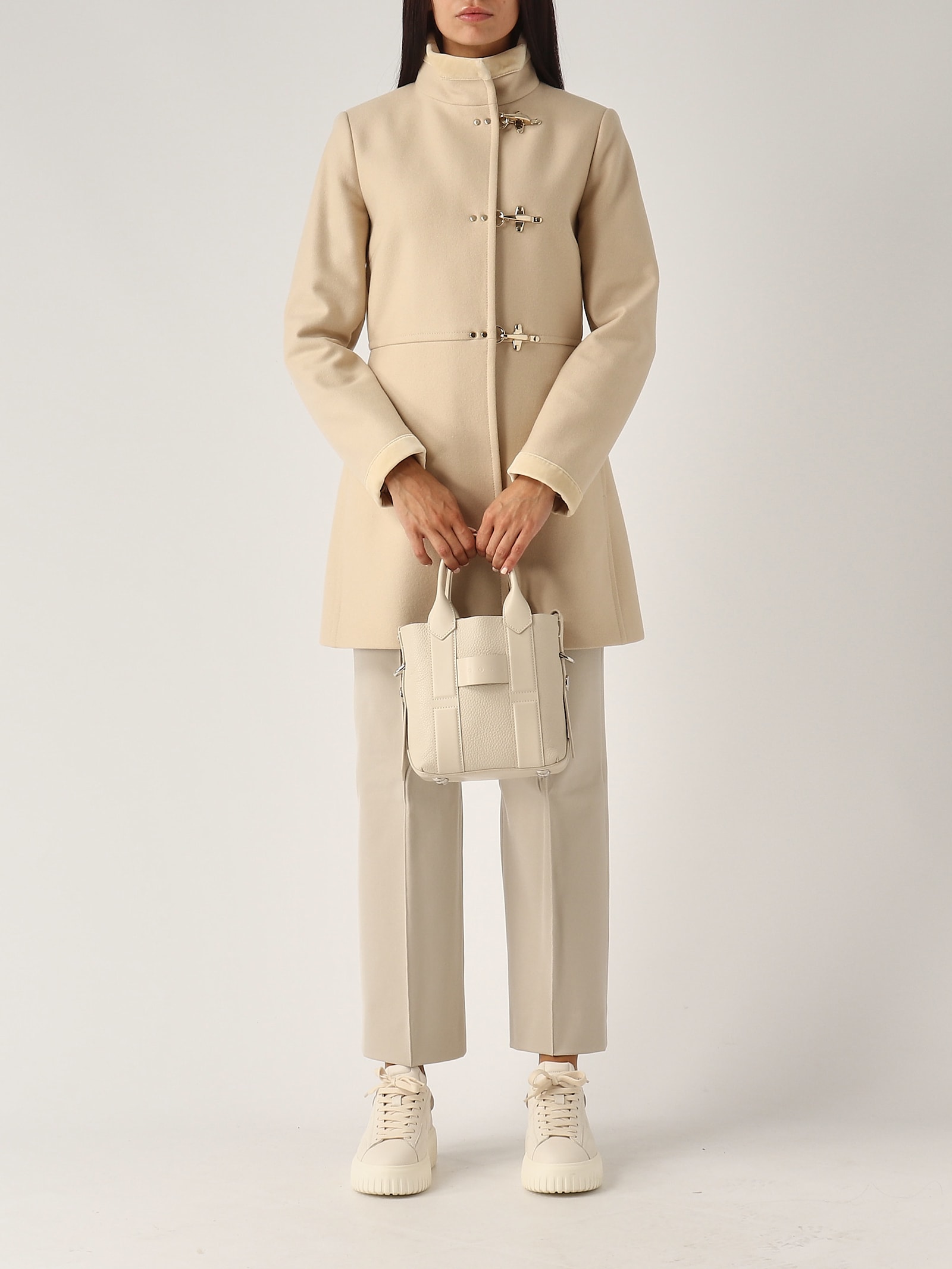 Shop Fay Virginia 3 Ganci Coat In Yogurt