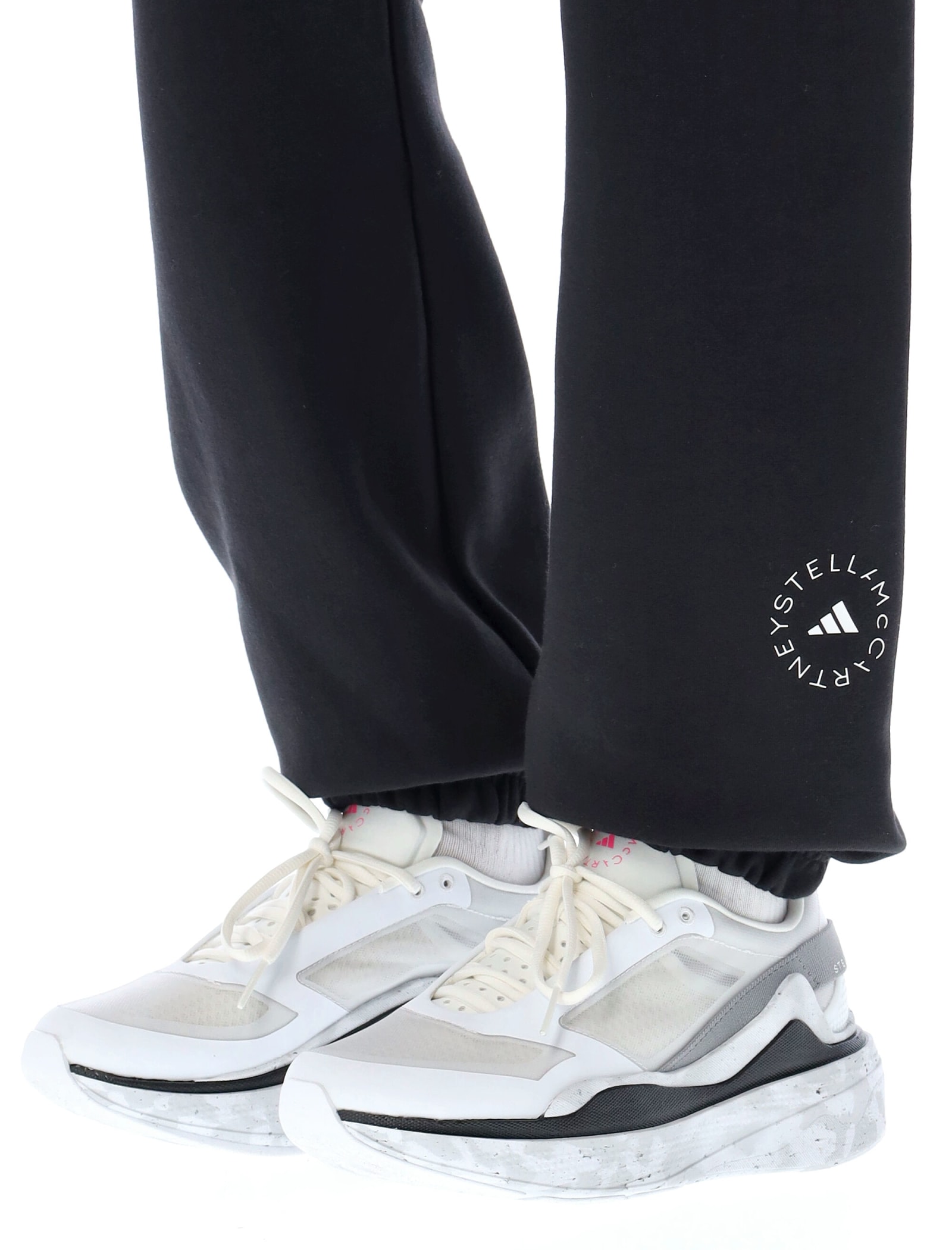Shop Adidas By Stella Mccartney Sweat Tracksuit Bottoms In Black/white