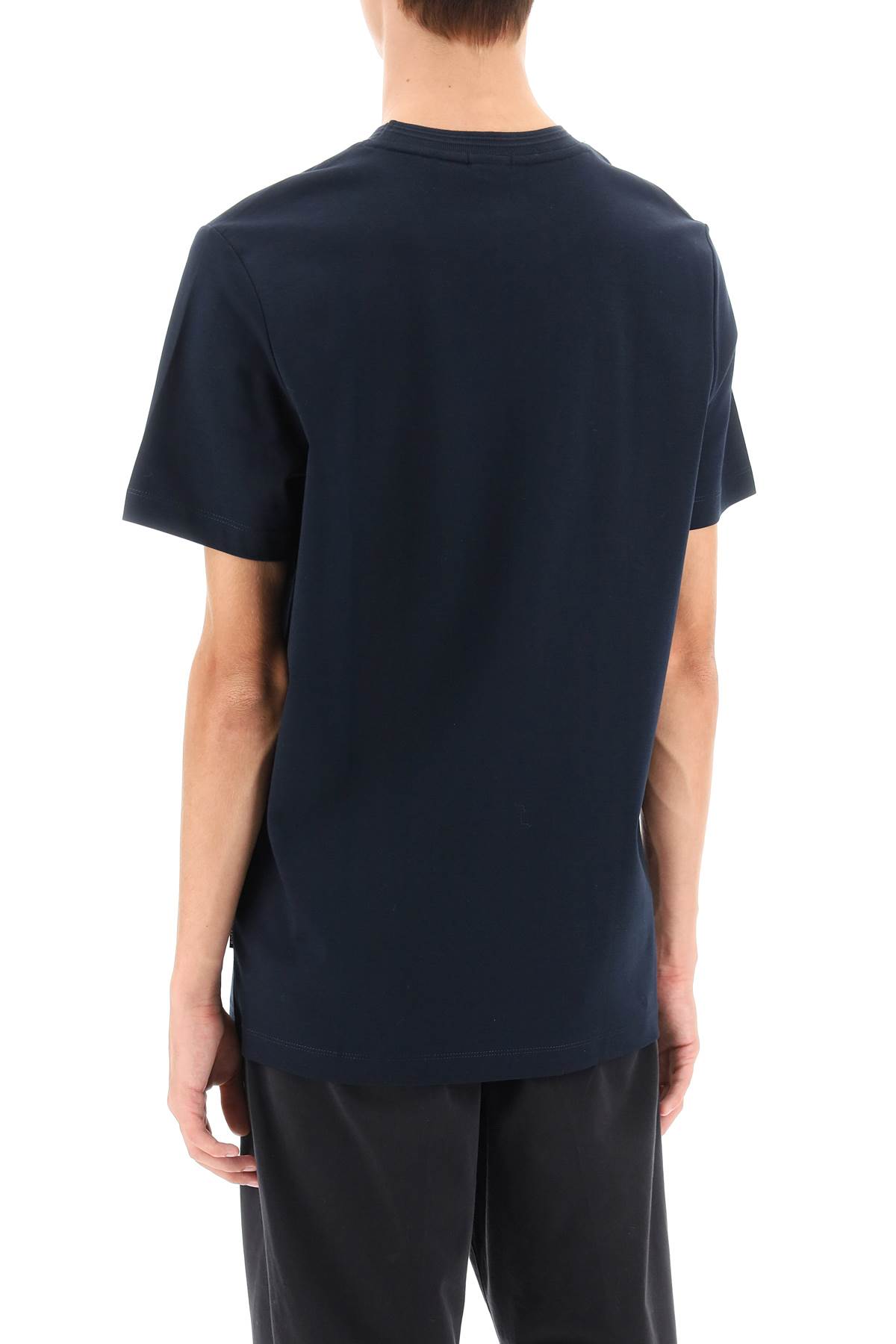 Shop Hugo Boss Tiburt T-shirt With Logo Patch In Dark Blue (blue)