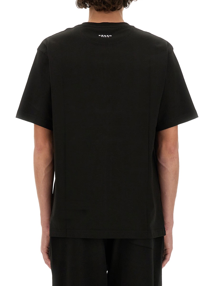 Shop Kenzo T-shirt With Logo Patch In Black