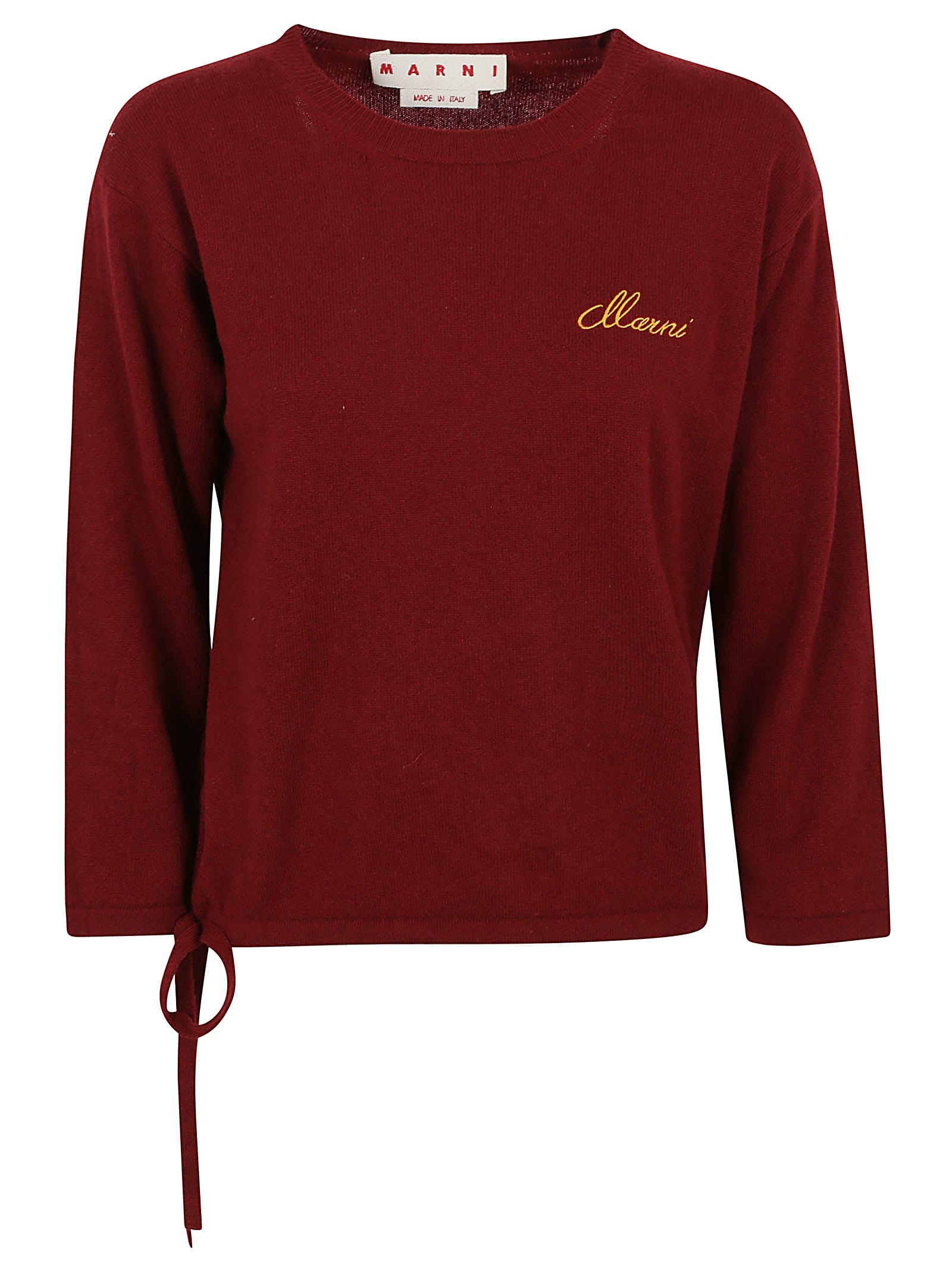 Shop Marni Roundneck Sweater In Red