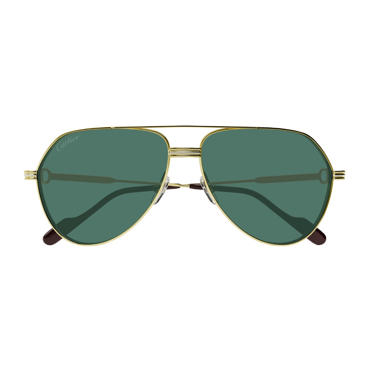 Cartier Ct0303s Première De Cartier 004 Gold Green Sunglasses