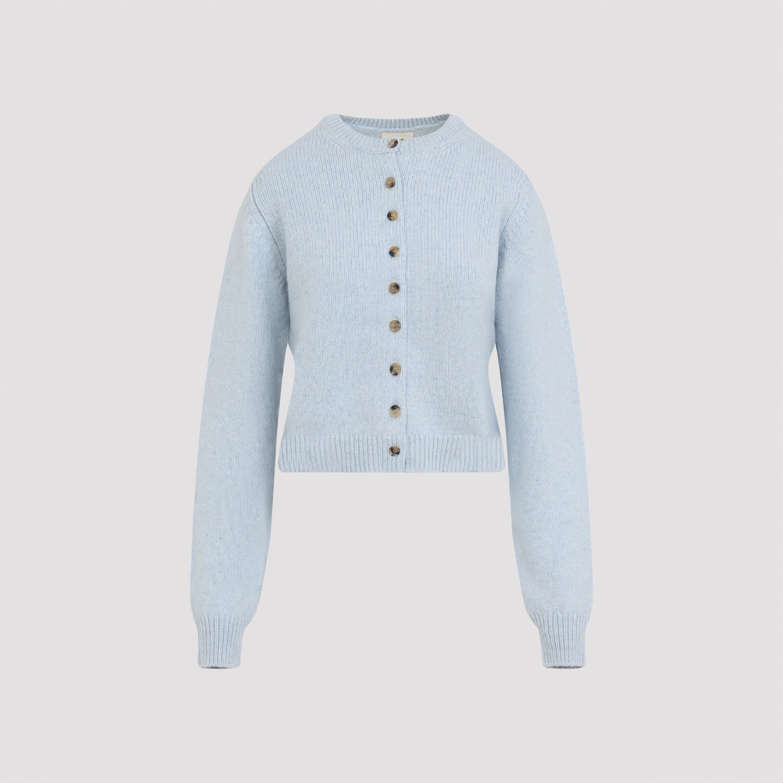 Khaite Everheart Button-front Cashmere Cardigan In Blue