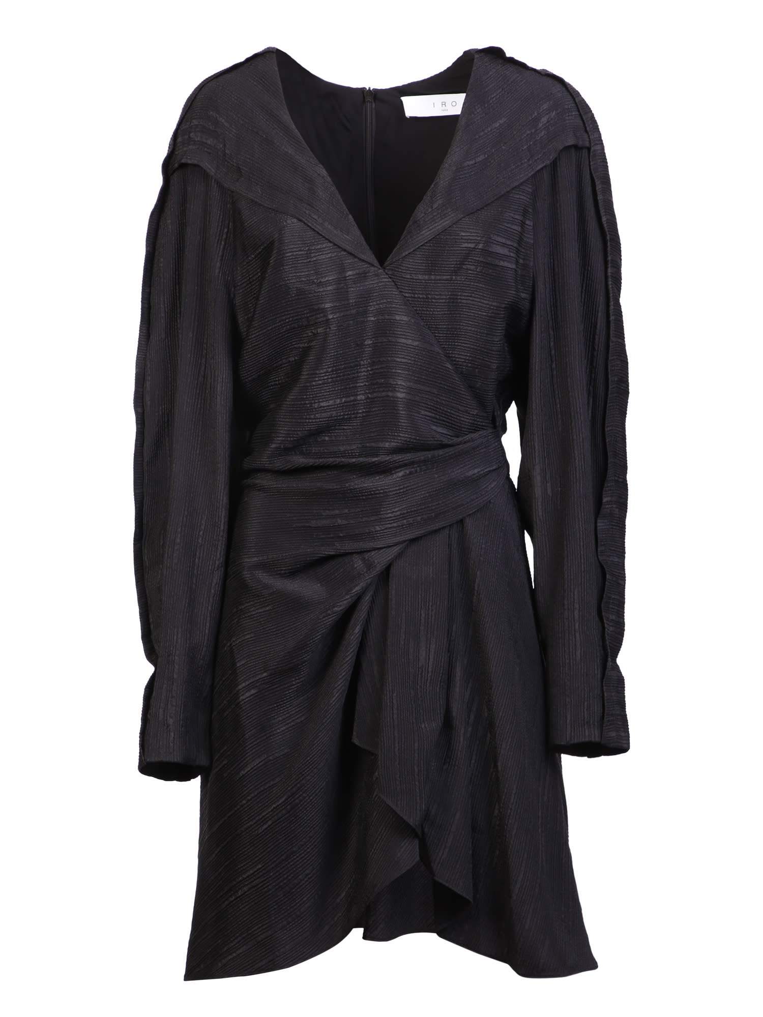 Iro Black Pleated Mini Dress