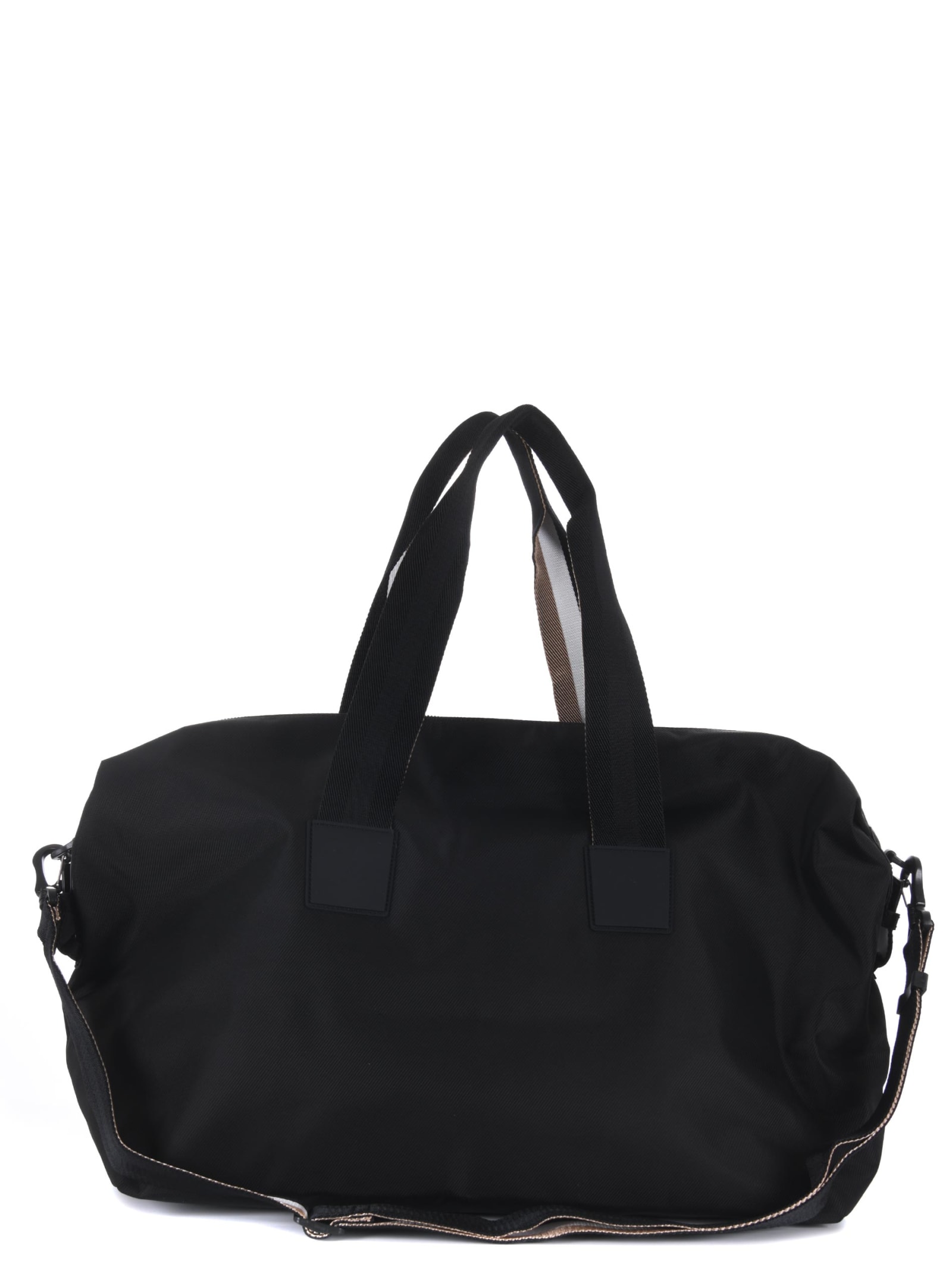 Hugo Boss Logo Print Duffel Bag In Nero | ModeSens