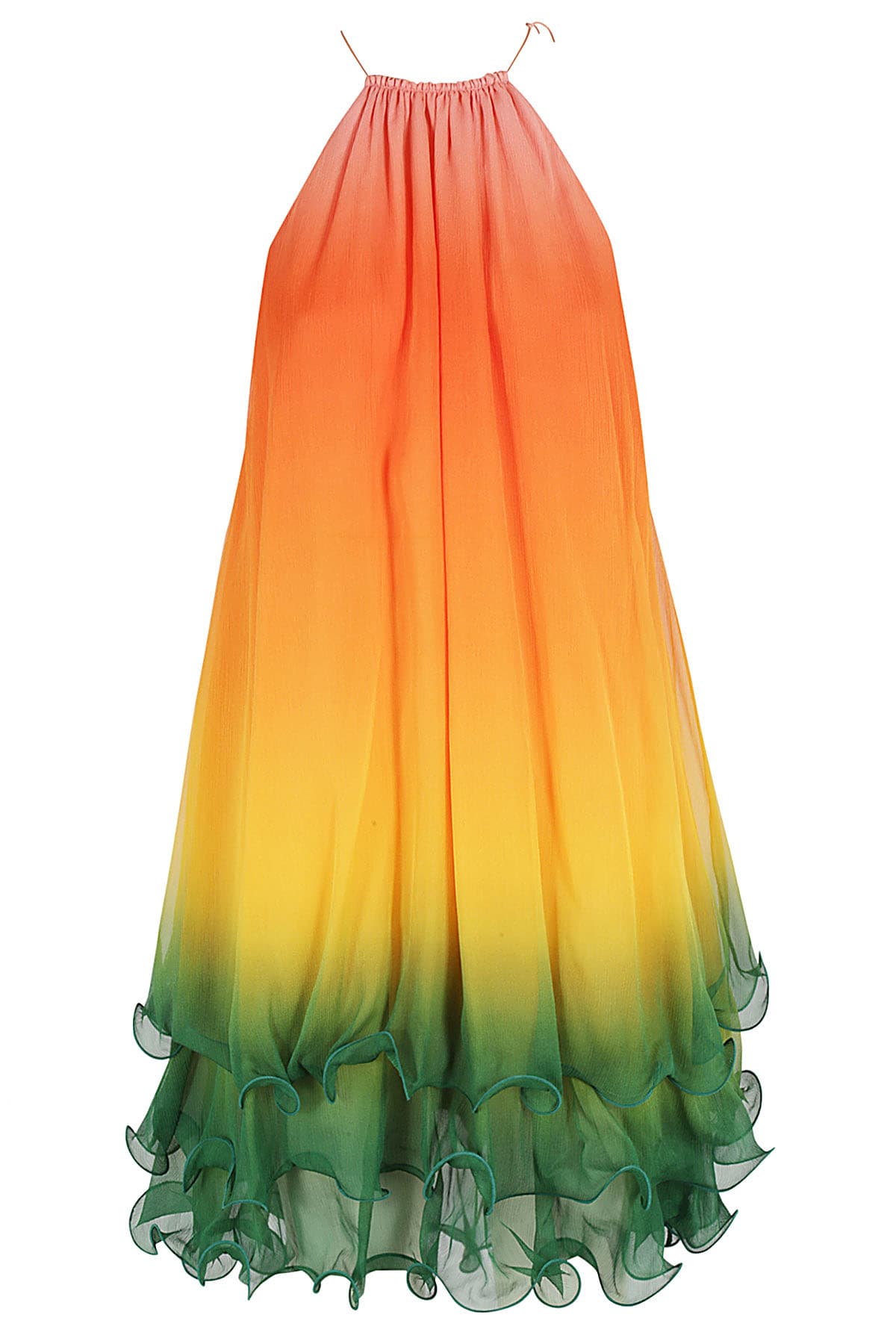 Shop Casablanca Gradient Cocktail Dress In Rainbow Gradient
