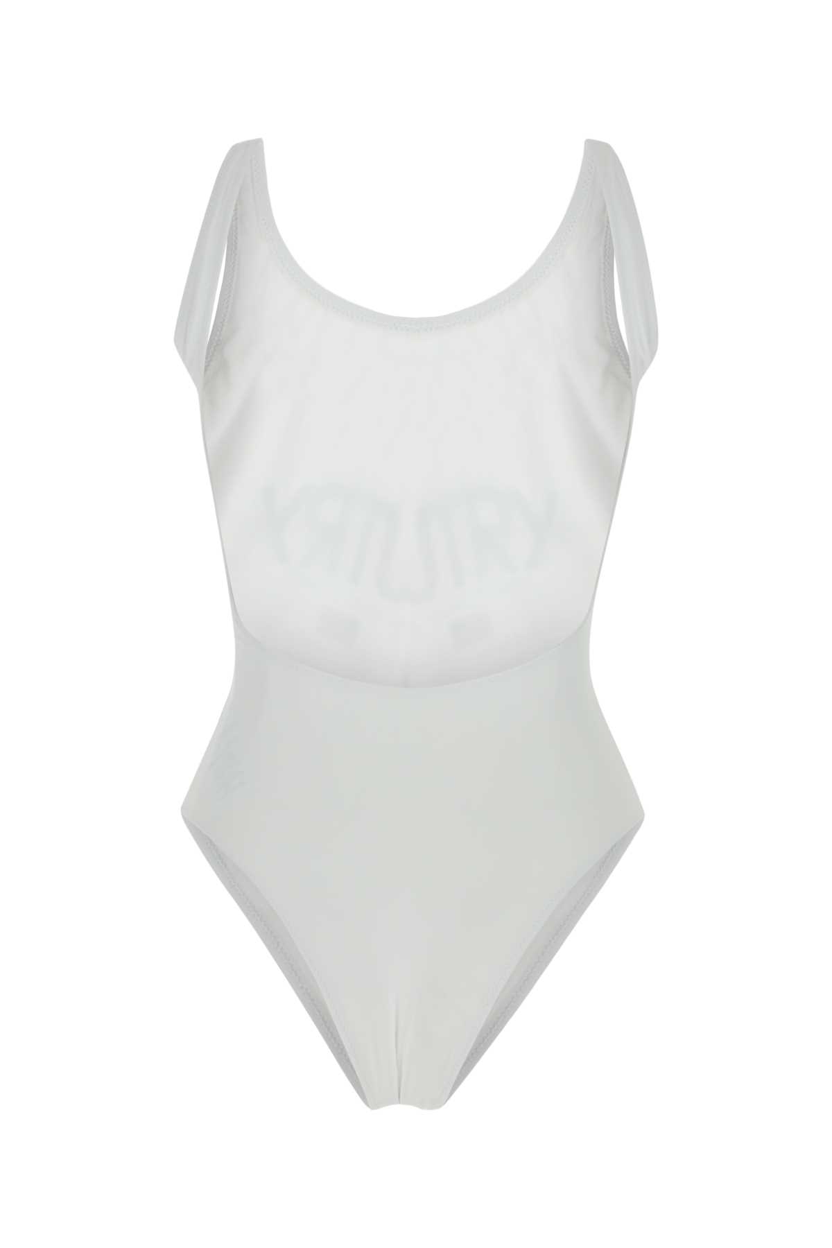 Shop Autry White Stretch Nylon Swimsuit