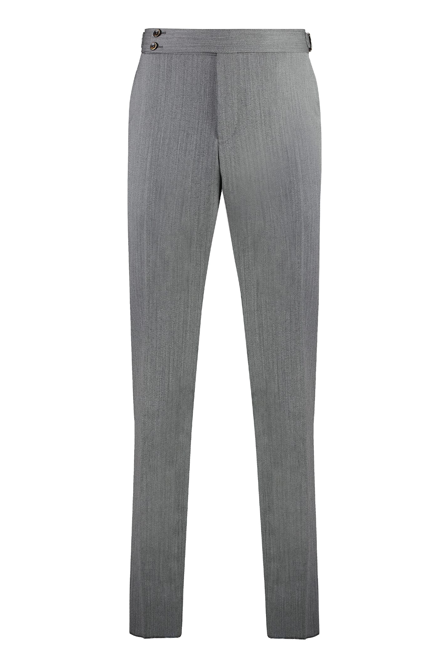 Shop Pt Torino Virgin Wool Trousers In Grey