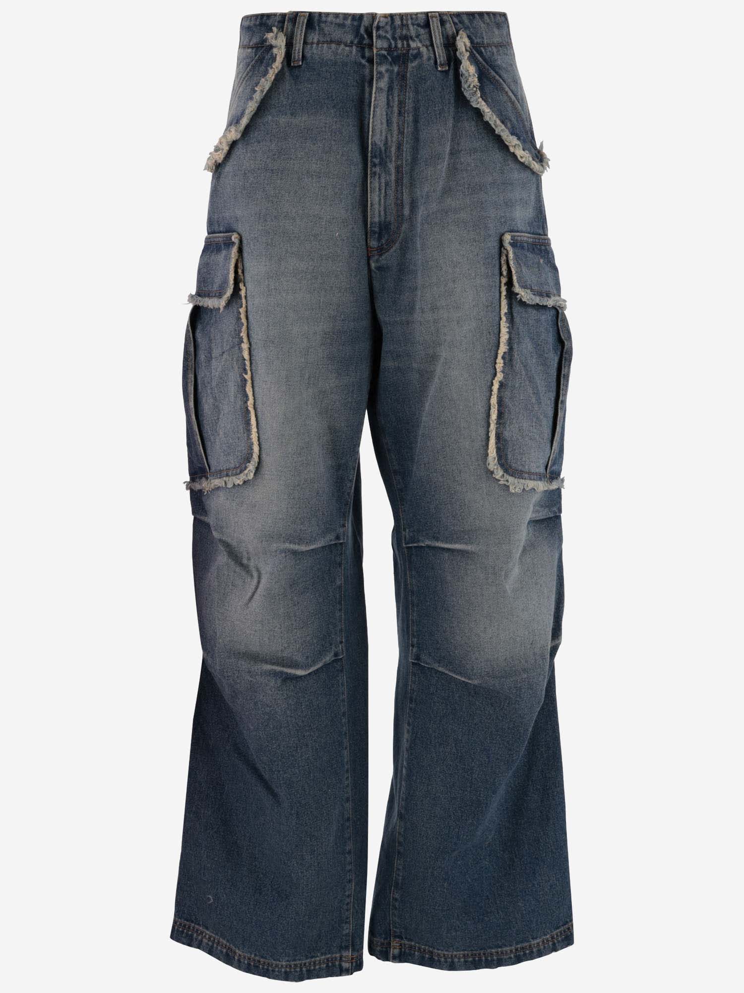 Multi-pocket Wide Jeans
