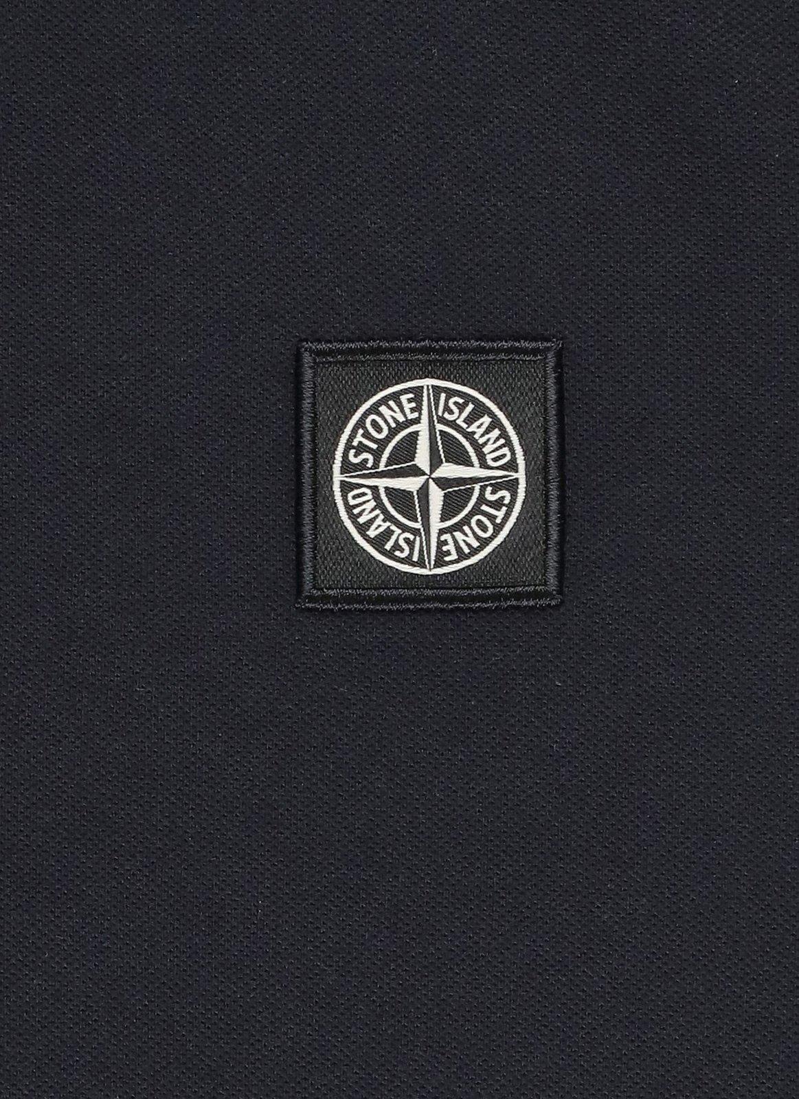 Shop Stone Island Junior Compass Patch Short-sleeved Polo Shirt In Blu