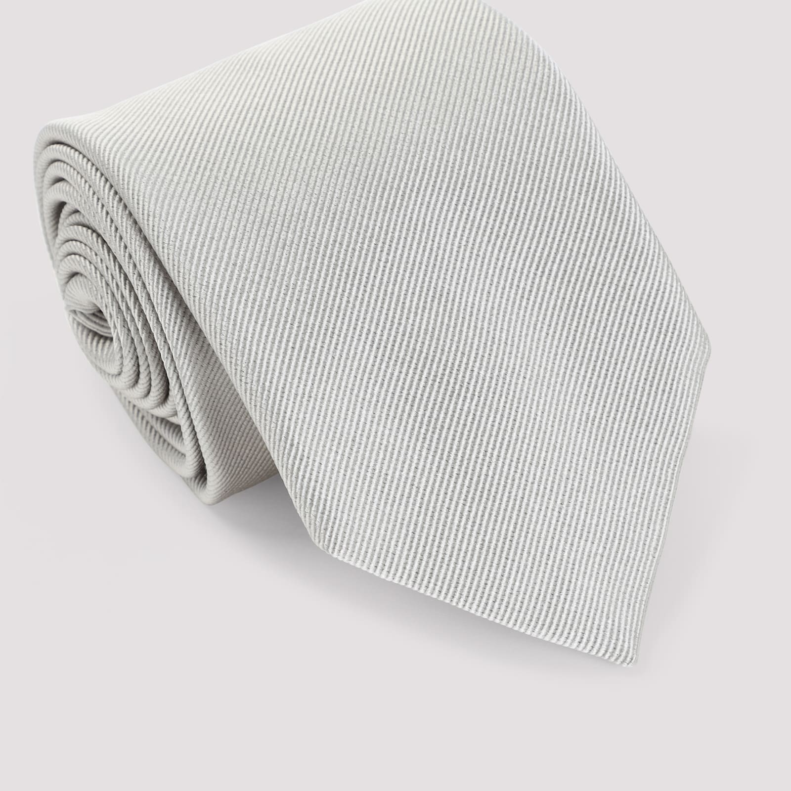 Tom Ford Subtle Ribbed Silk Tie In Nude Tones In White