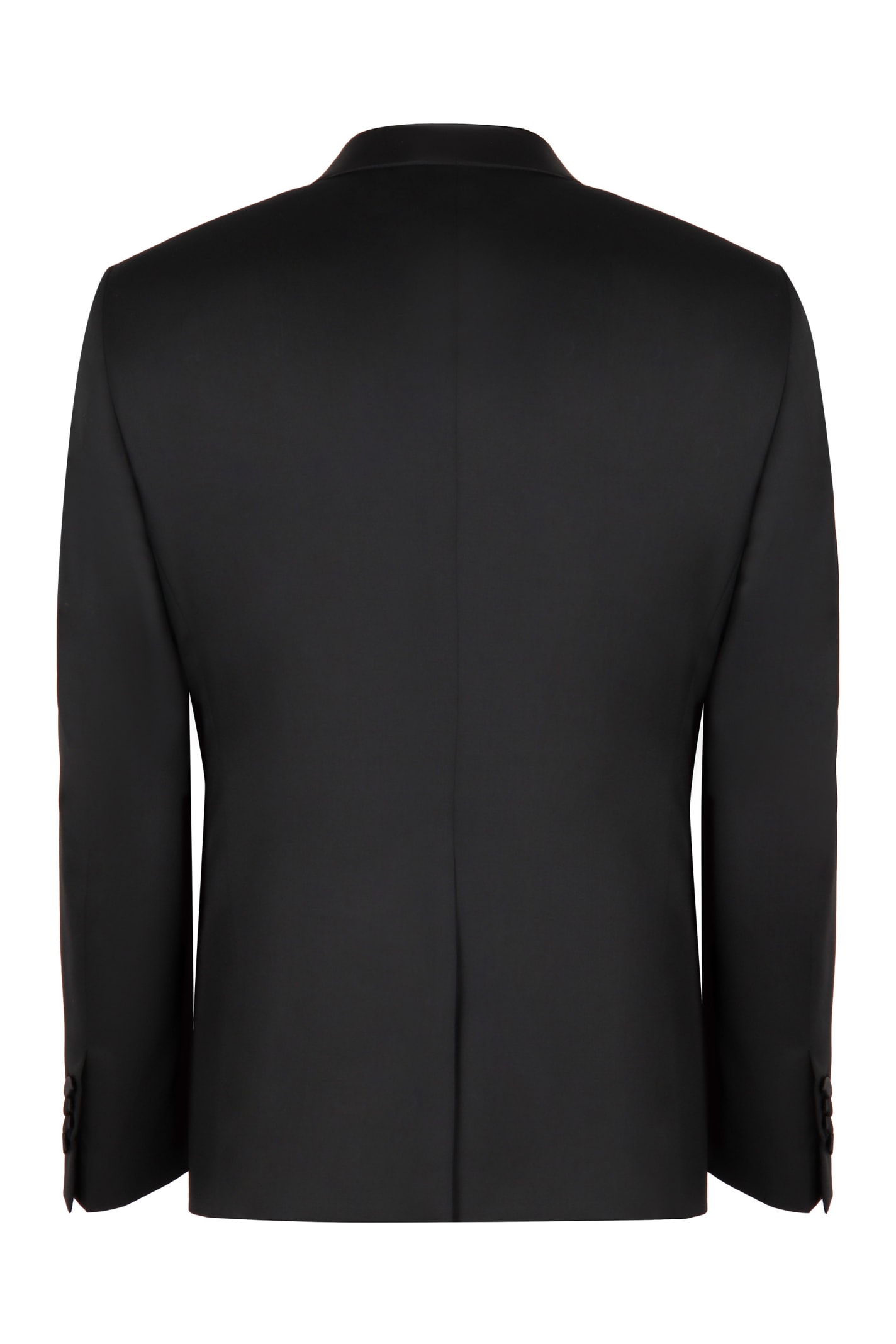 Shop Tagliatore Three-piece Wool Suit In Black