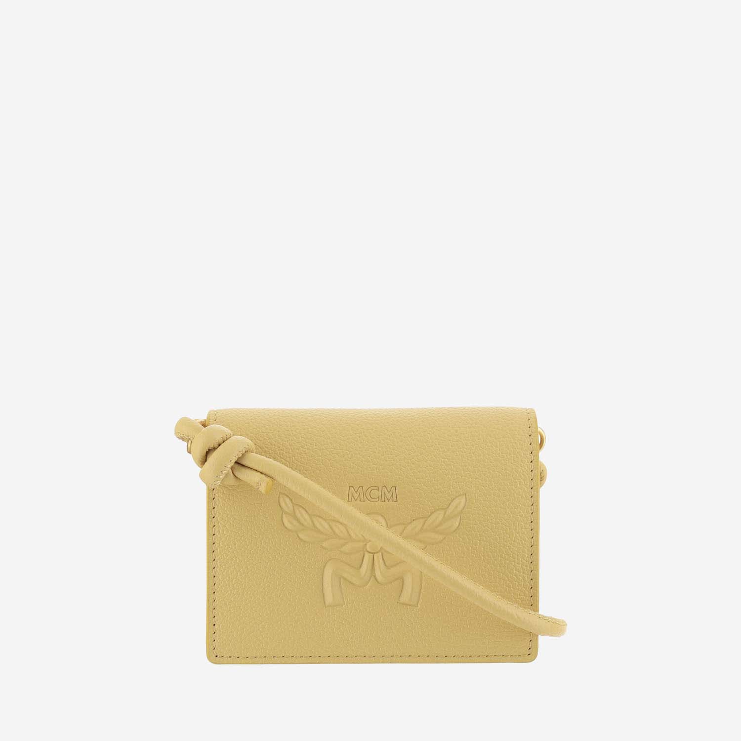 Shop Mcm Himmel Shoulder Wallet In Yellow