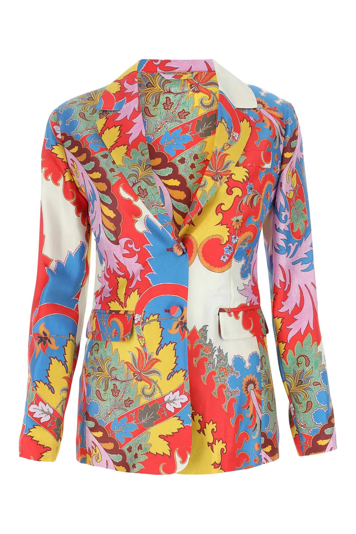 ETRO PRINTED SILK BLAZER