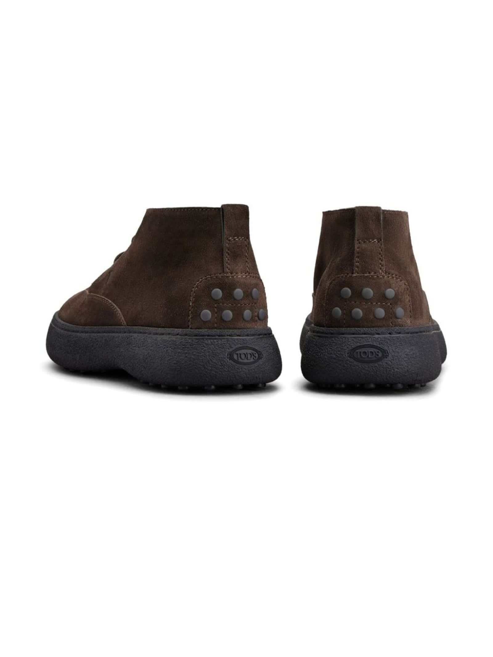 Shop Tod's W. G. Heritage Desert Boots In Brown