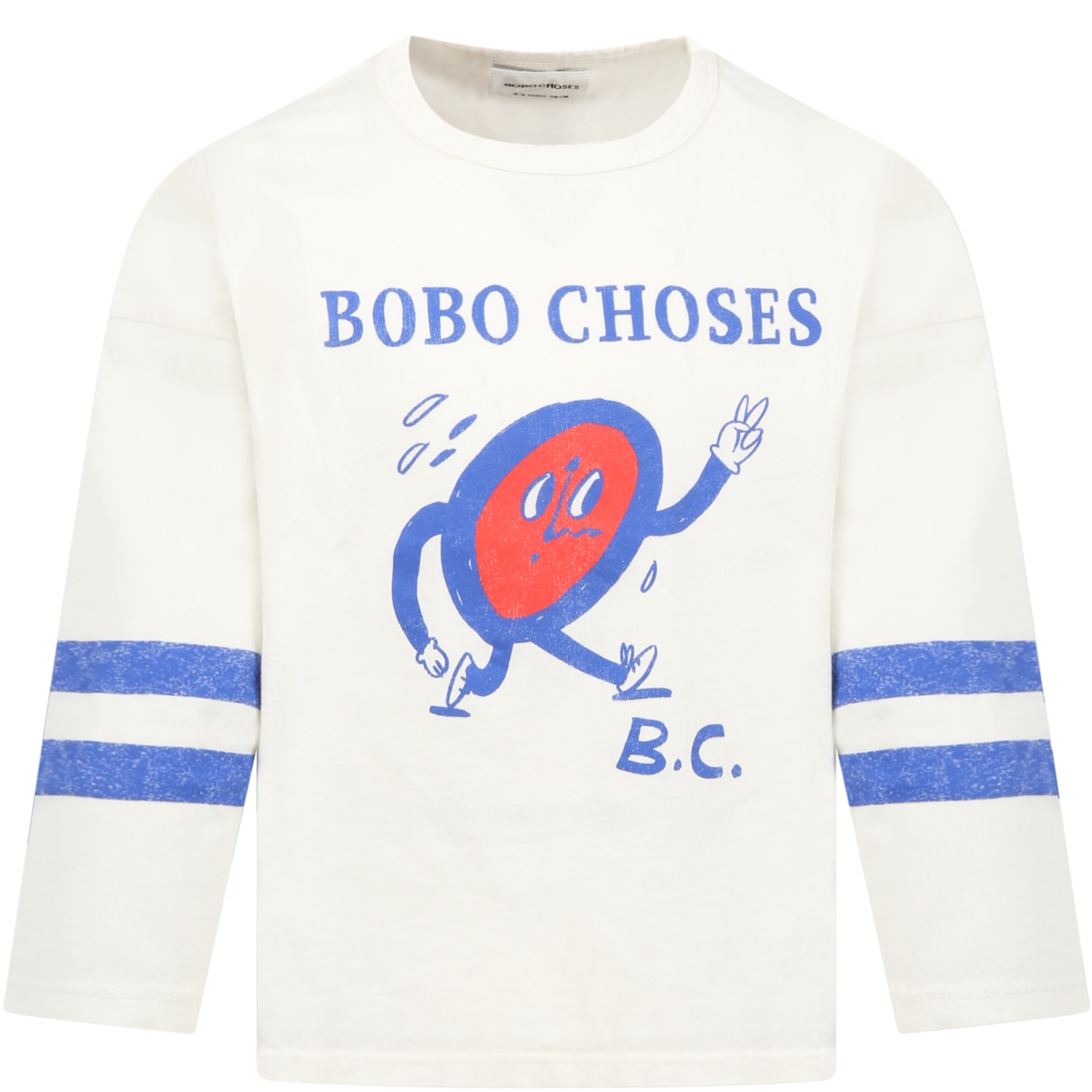 Bobo Choses White T-shirt For Kids With Clock