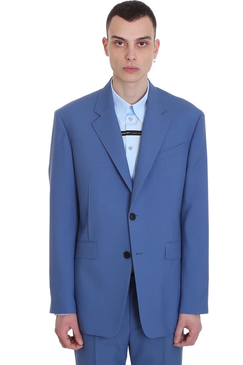 GIVENCHY BLAZER IN BLUE COTTON,11332597